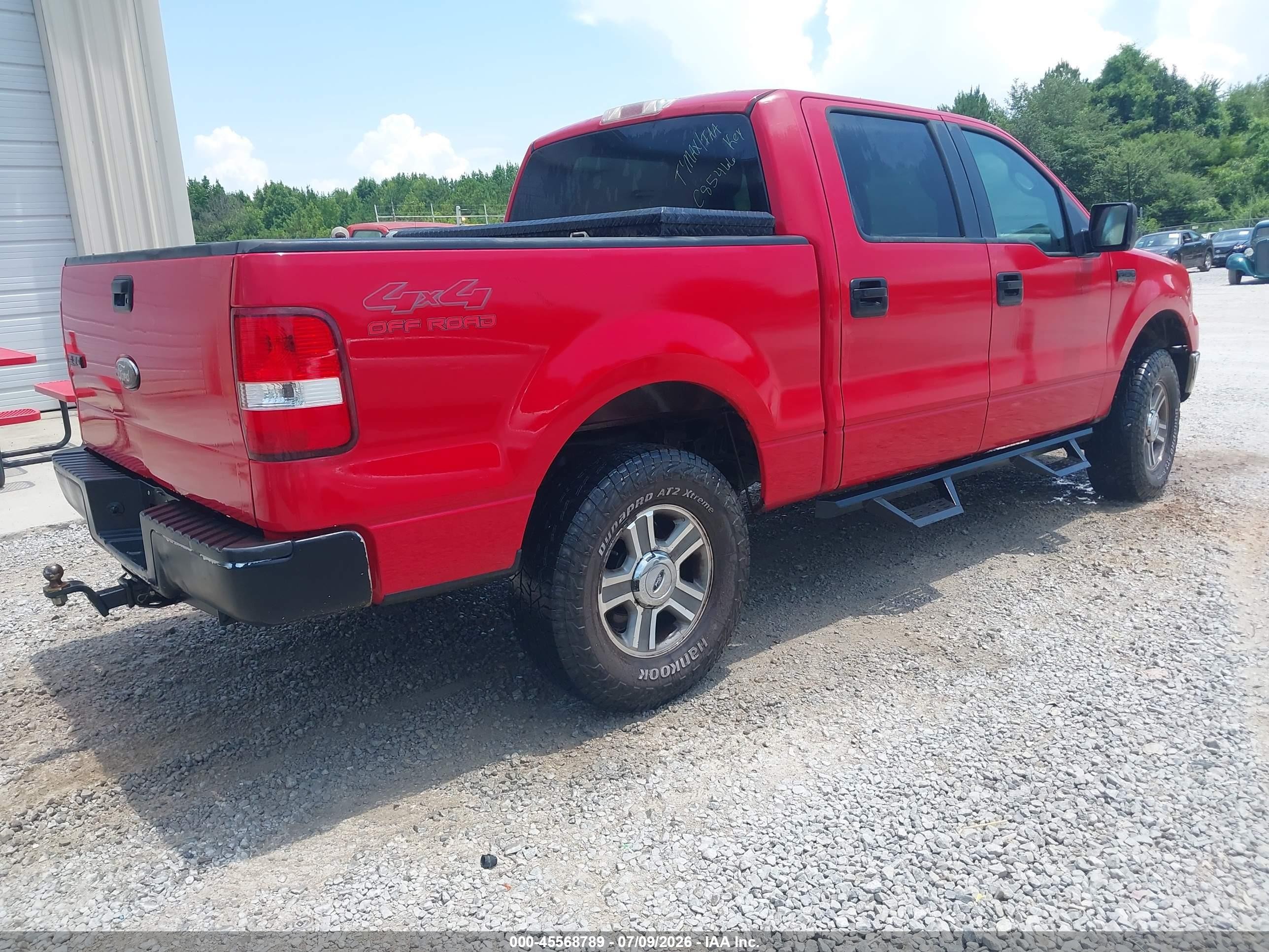 2007 Ford F-150 Fx4/lariat/xlt Red vin: 1FTPW14V07KC85466