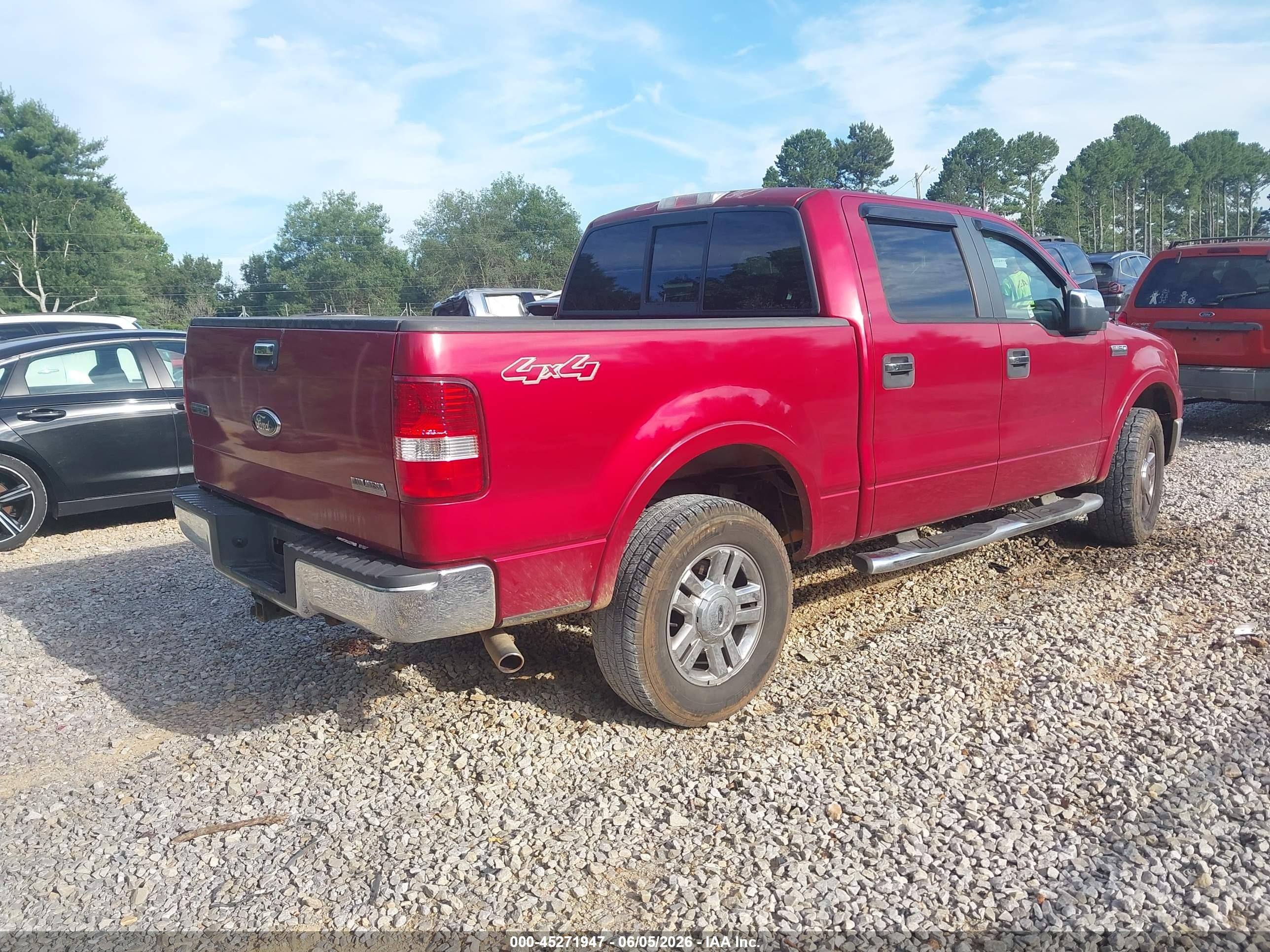 2007 Ford F-150 Fx4/lariat/xlt Red vin: 1FTPW14V07KC88447