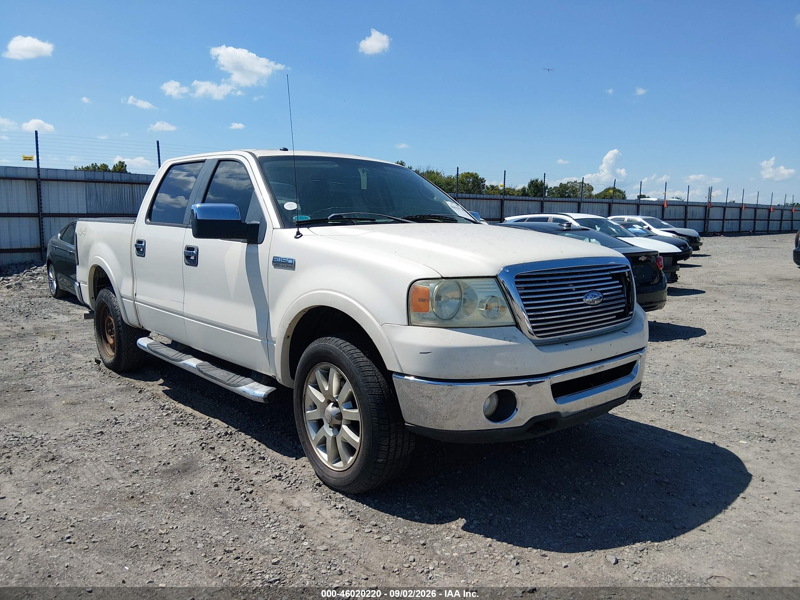 2008 Ford F-150 60th Anniversary/fx4/king Ranch/lariat/xlt Cream vin: 1FTPW14V08FA38443