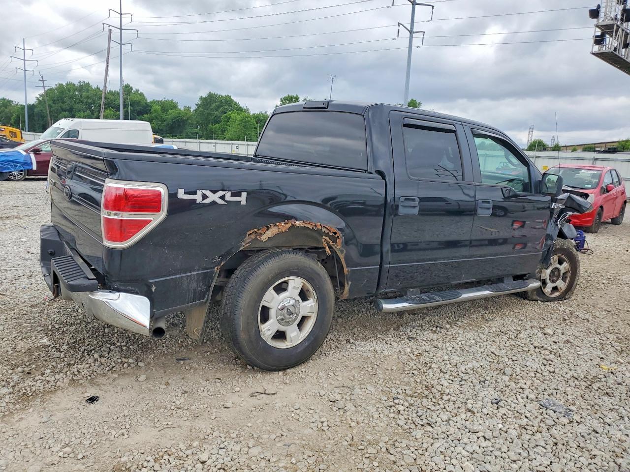2009 Ford F150 Supercrew Black vin: 1FTPW14V09FA57429