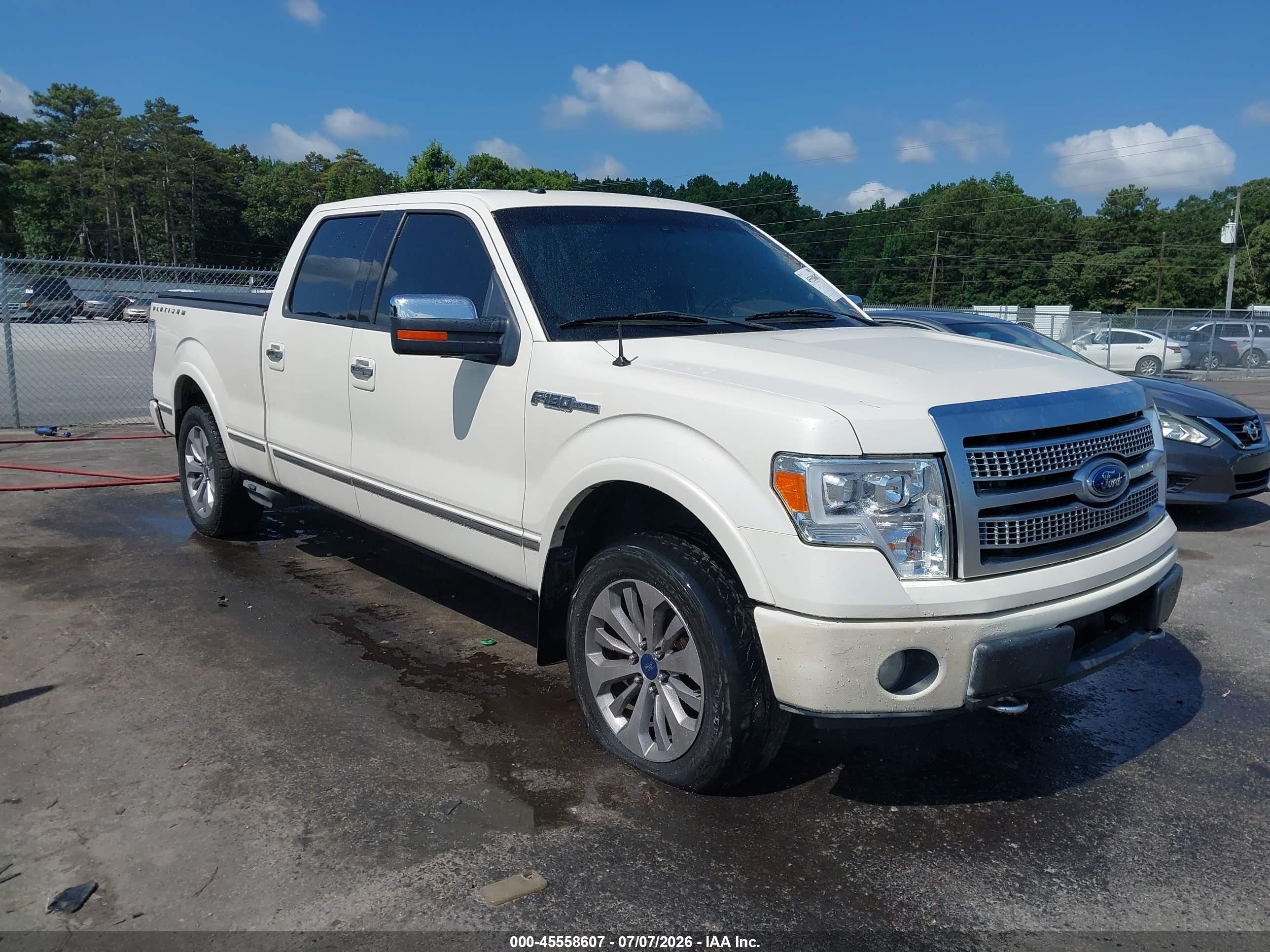 2009 Ford F-150 Platinum White vin: 1FTPW14V09FA71752