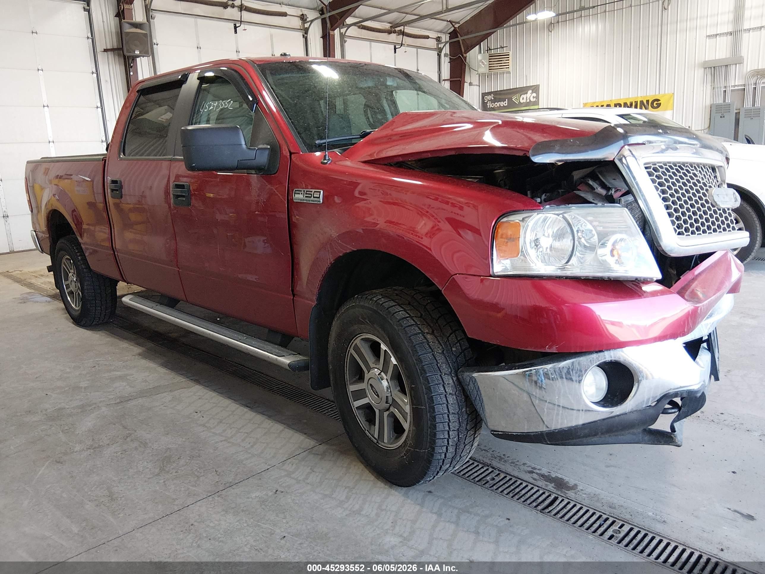 2007 Ford F-150 Red vin: 1FTPW14V17FB26948