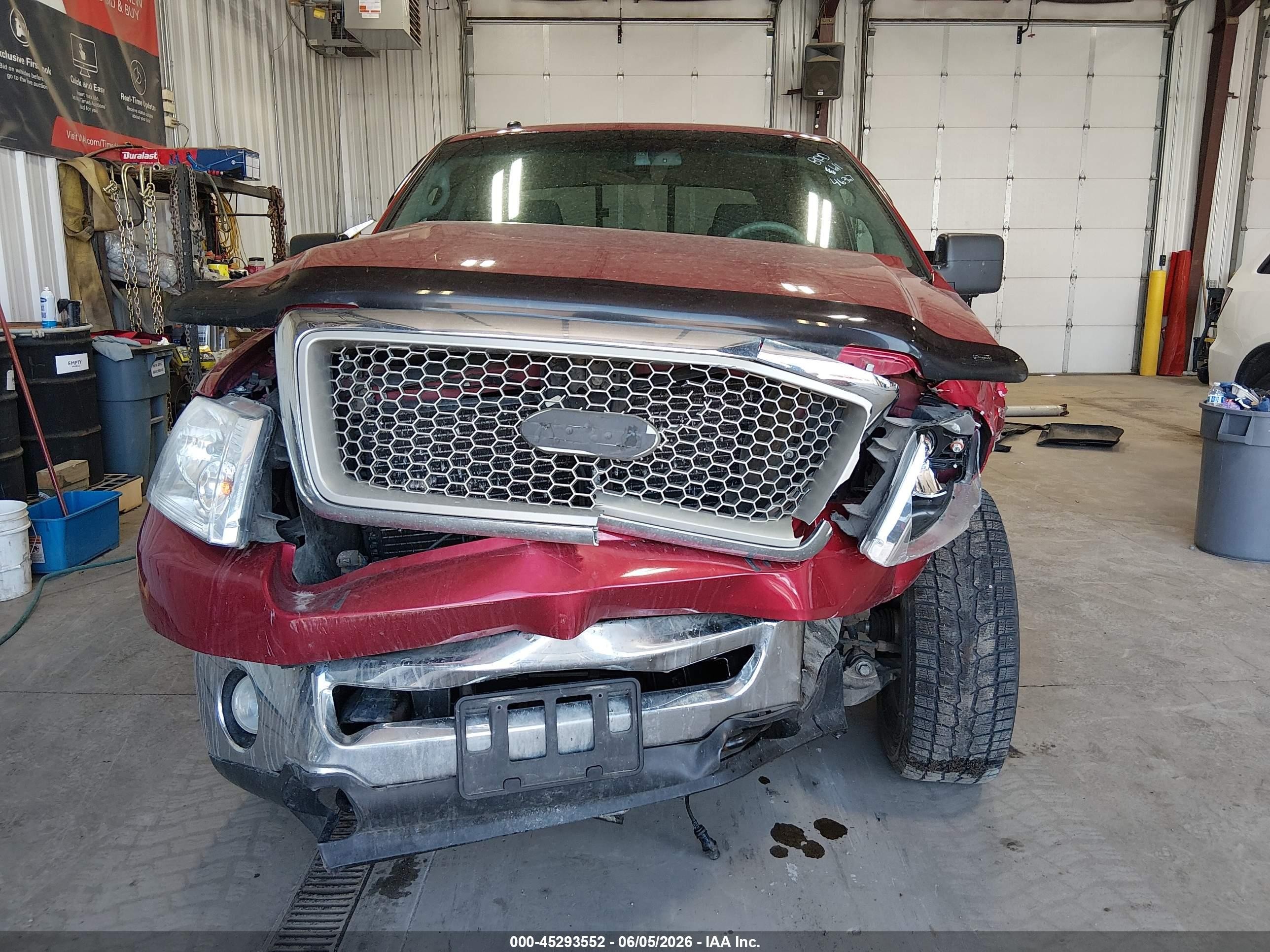 2007 Ford F-150 Red vin: 1FTPW14V17FB26948