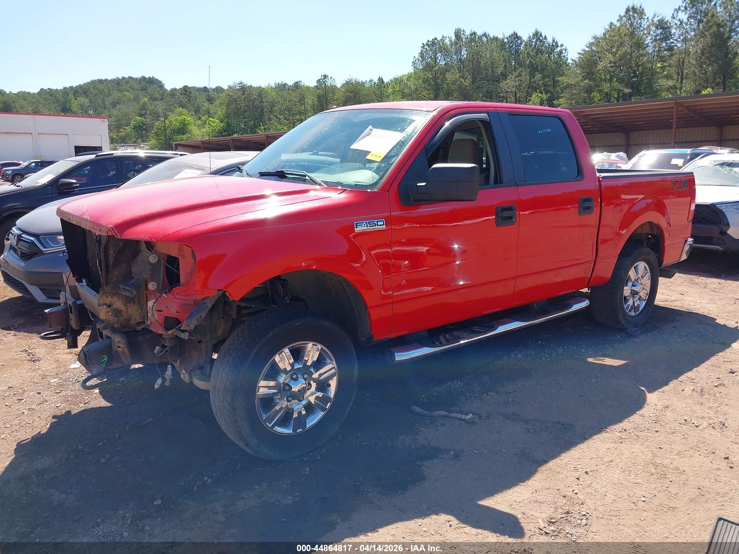 2007 Ford F-150 Fx4/lariat/xlt Red vin: 1FTPW14V17FB85224