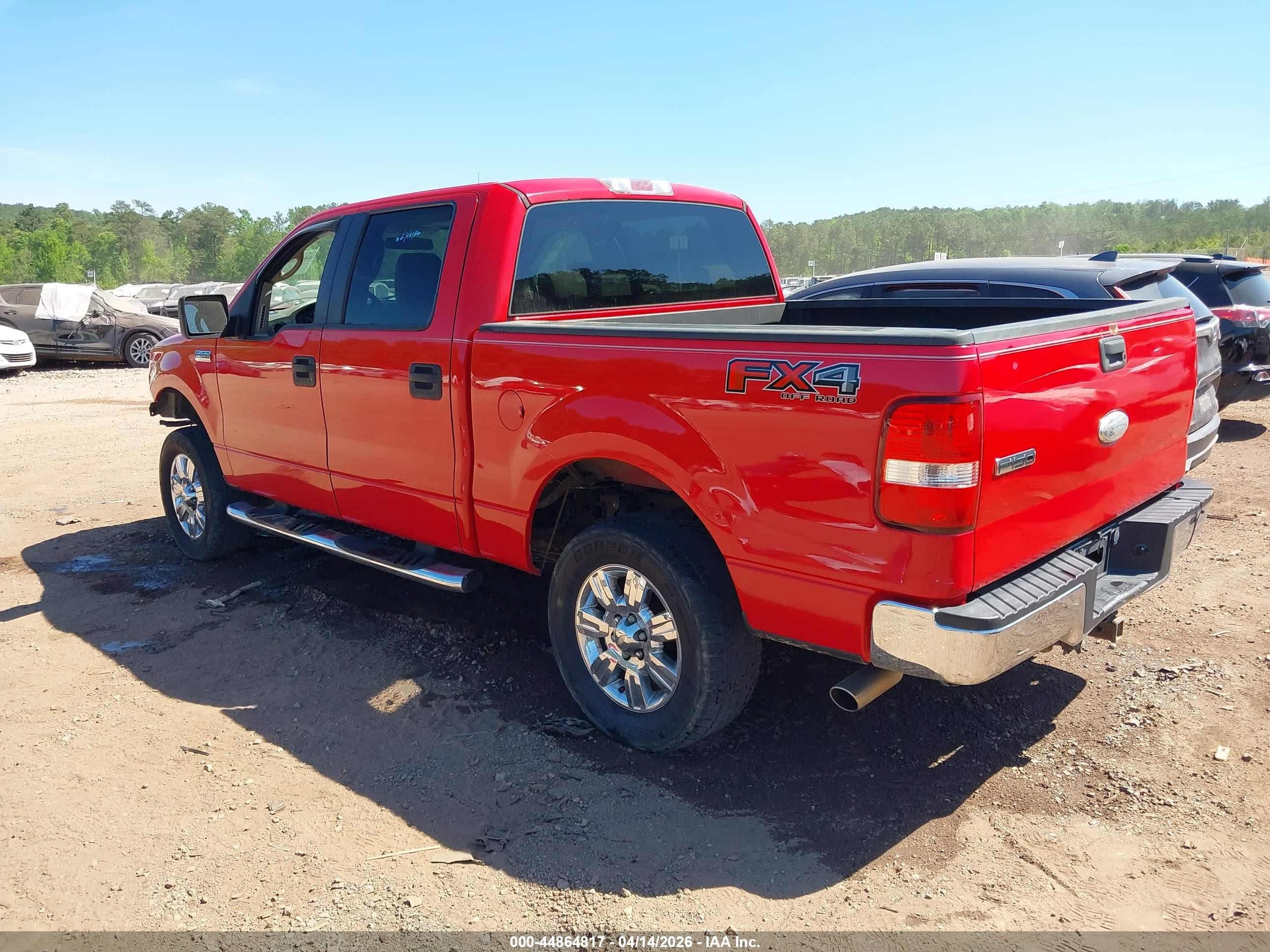 2007 Ford F-150 Fx4/lariat/xlt Red vin: 1FTPW14V17FB85224