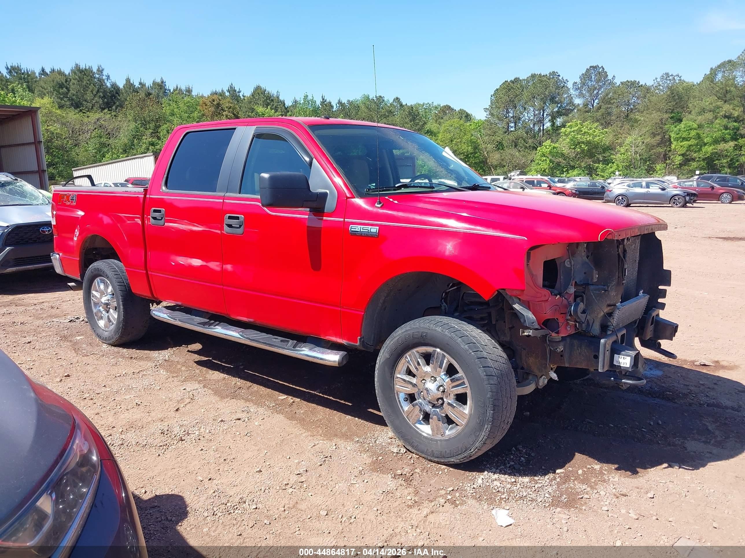 2007 Ford F-150 Fx4/lariat/xlt Red vin: 1FTPW14V17FB85224