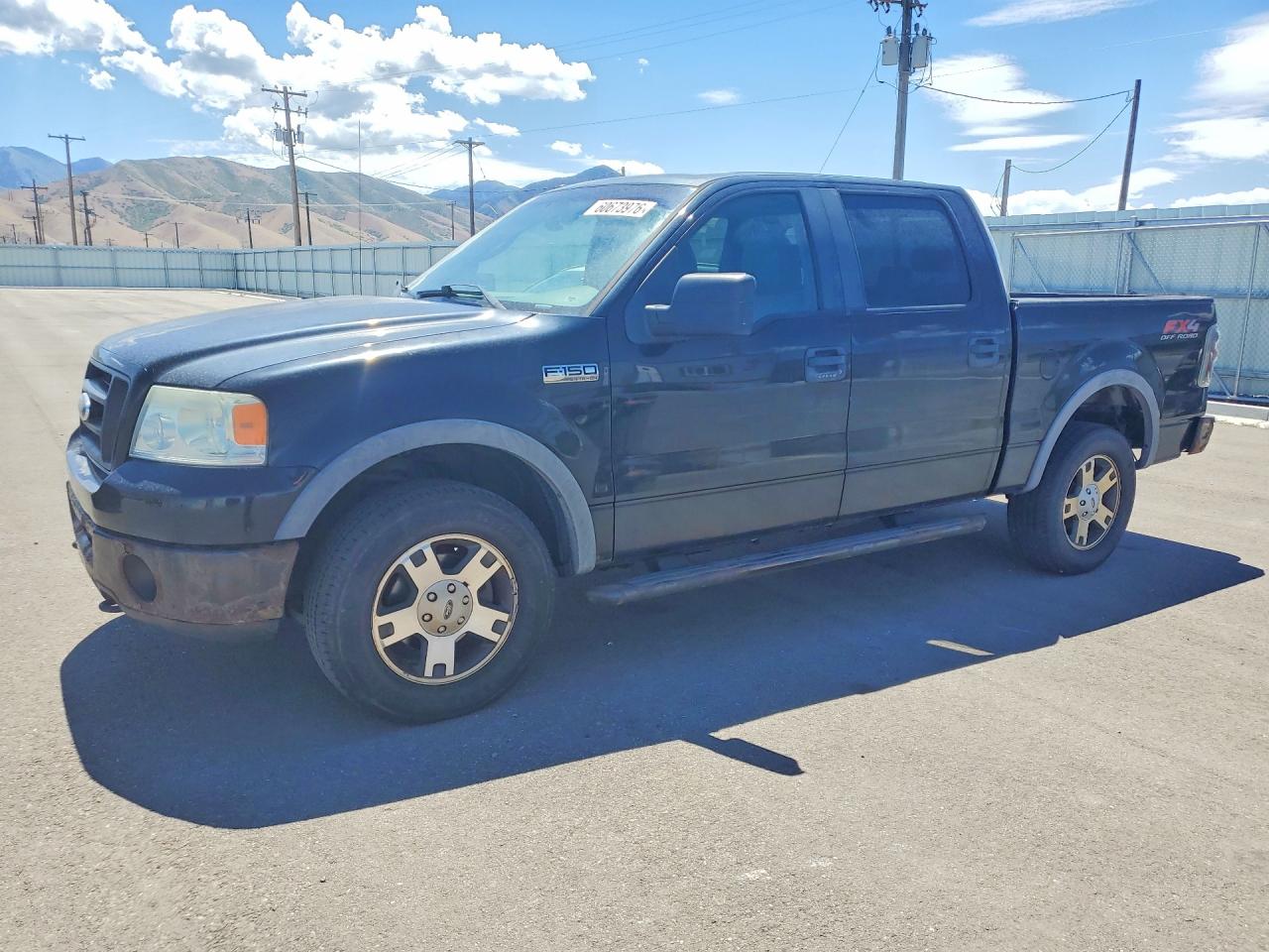 2007 Ford F150 Supercrew Black vin: 1FTPW14V17KD58098