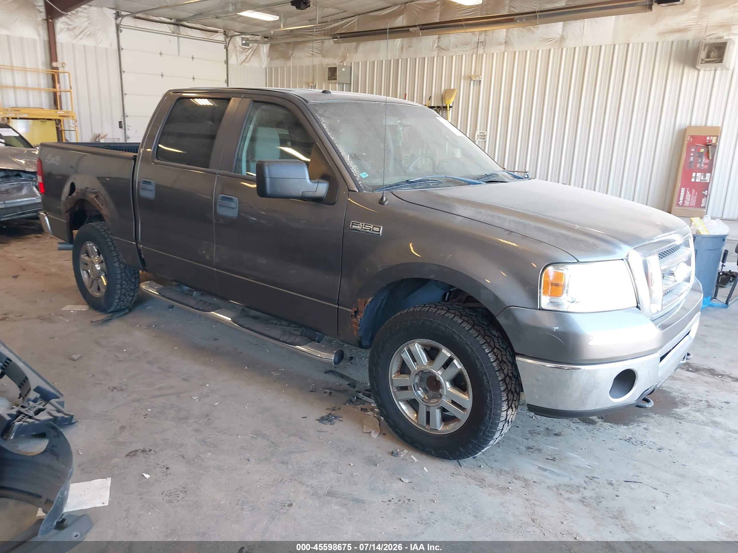 2008 Ford F-150 60th Anniversary/fx4/king Ranch/lariat/xlt Gray vin: 1FTPW14V18FA02745