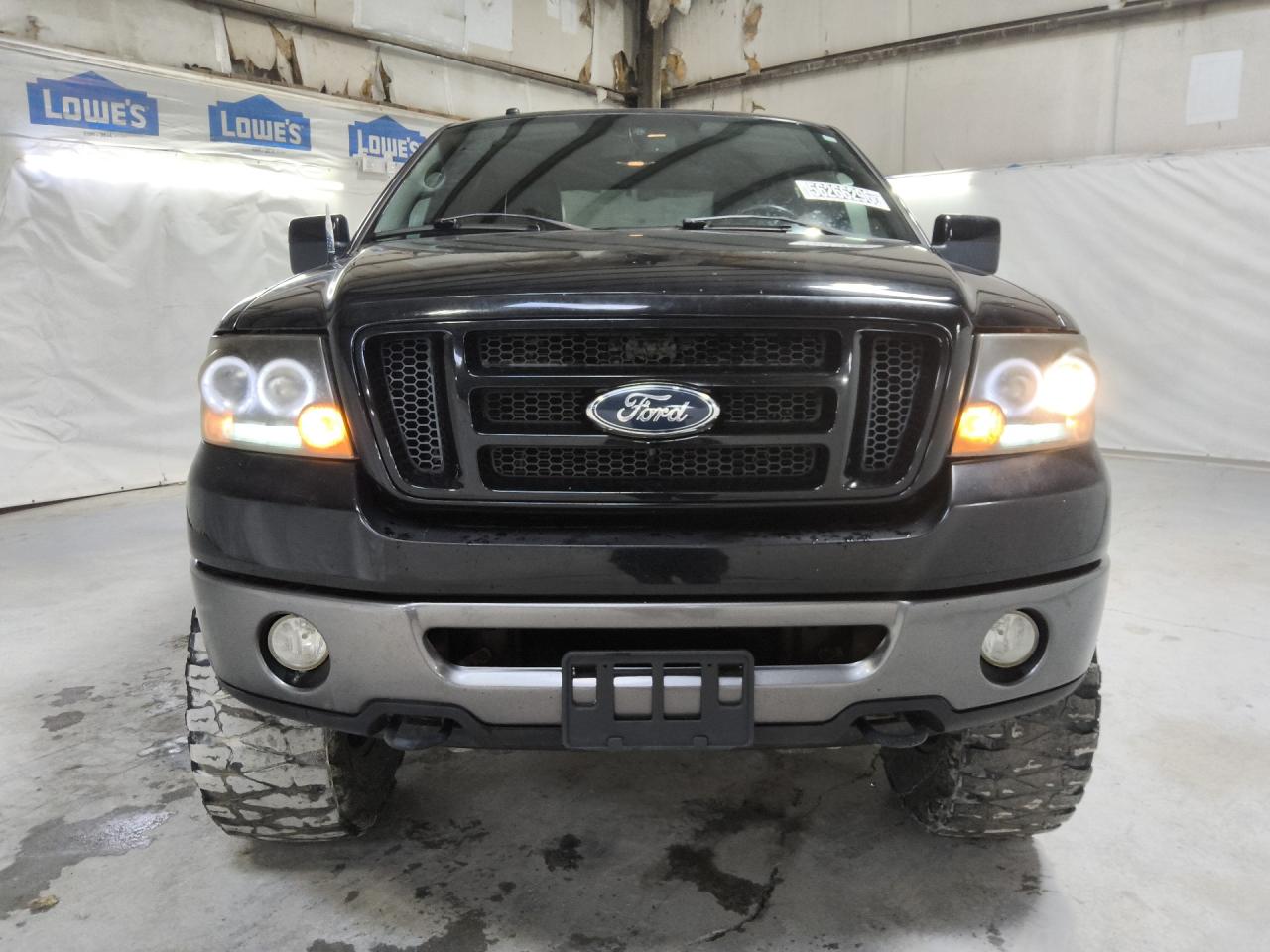 2008 Ford F150 Supercrew Black vin: 1FTPW14V18FA60693 Damage: Right Head Lamp, Faded, Repair Required