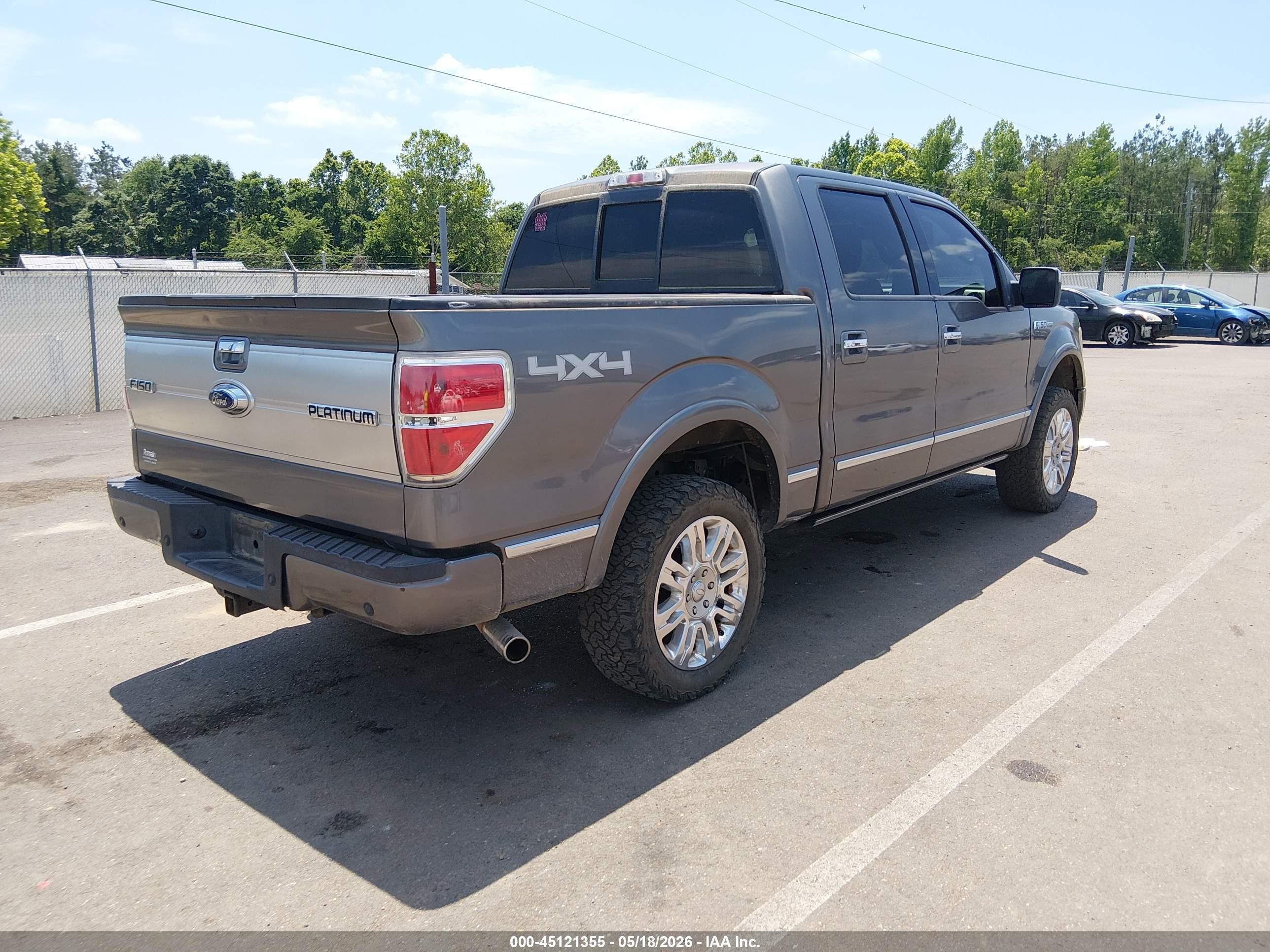 2009 Ford F-150 Fx4/king Ranch/lariat/platinum/xl/xlt Gray vin: 1FTPW14V19FA99317
