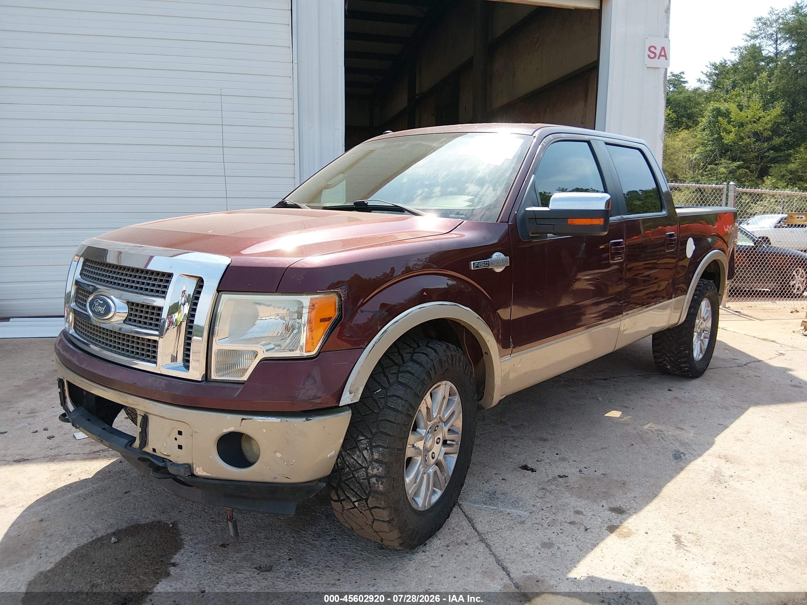 2009 Ford F-150 Fx4/king Ranch/lariat/platinum/xl/xlt Red vin: 1FTPW14V19KA62131