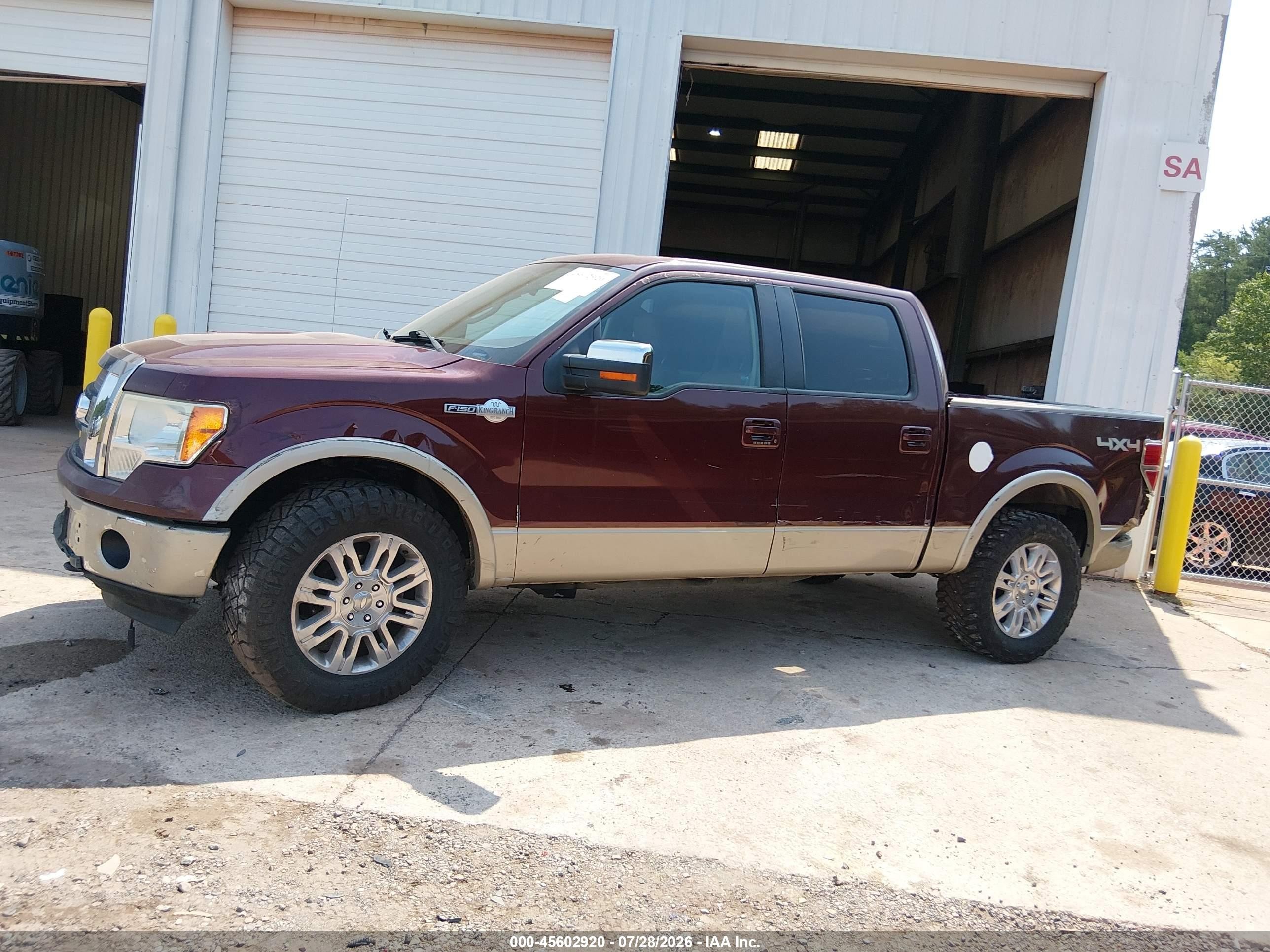 2009 Ford F-150 Fx4/king Ranch/lariat/platinum/xl/xlt Red vin: 1FTPW14V19KA62131