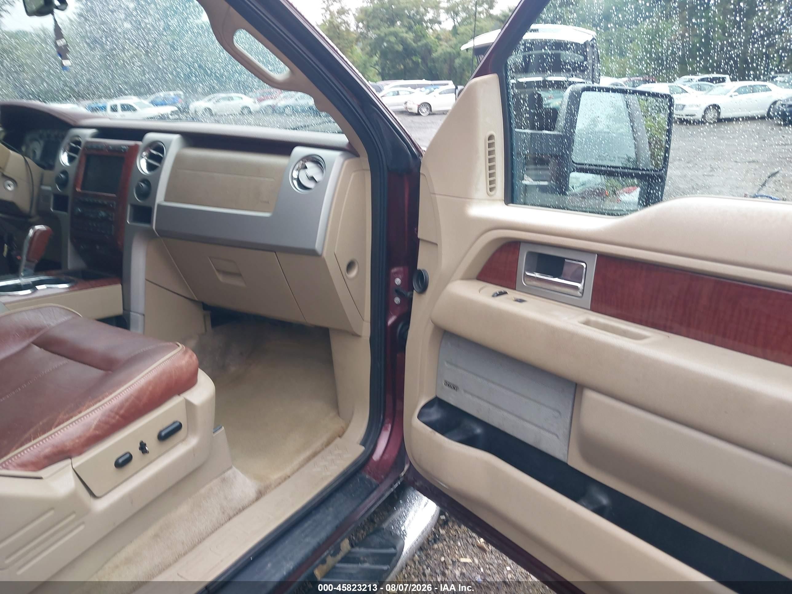 2009 Ford F-150 Fx4/king Ranch/lariat/platinum/xl/xlt Maroon vin: 1FTPW14V19KB82771