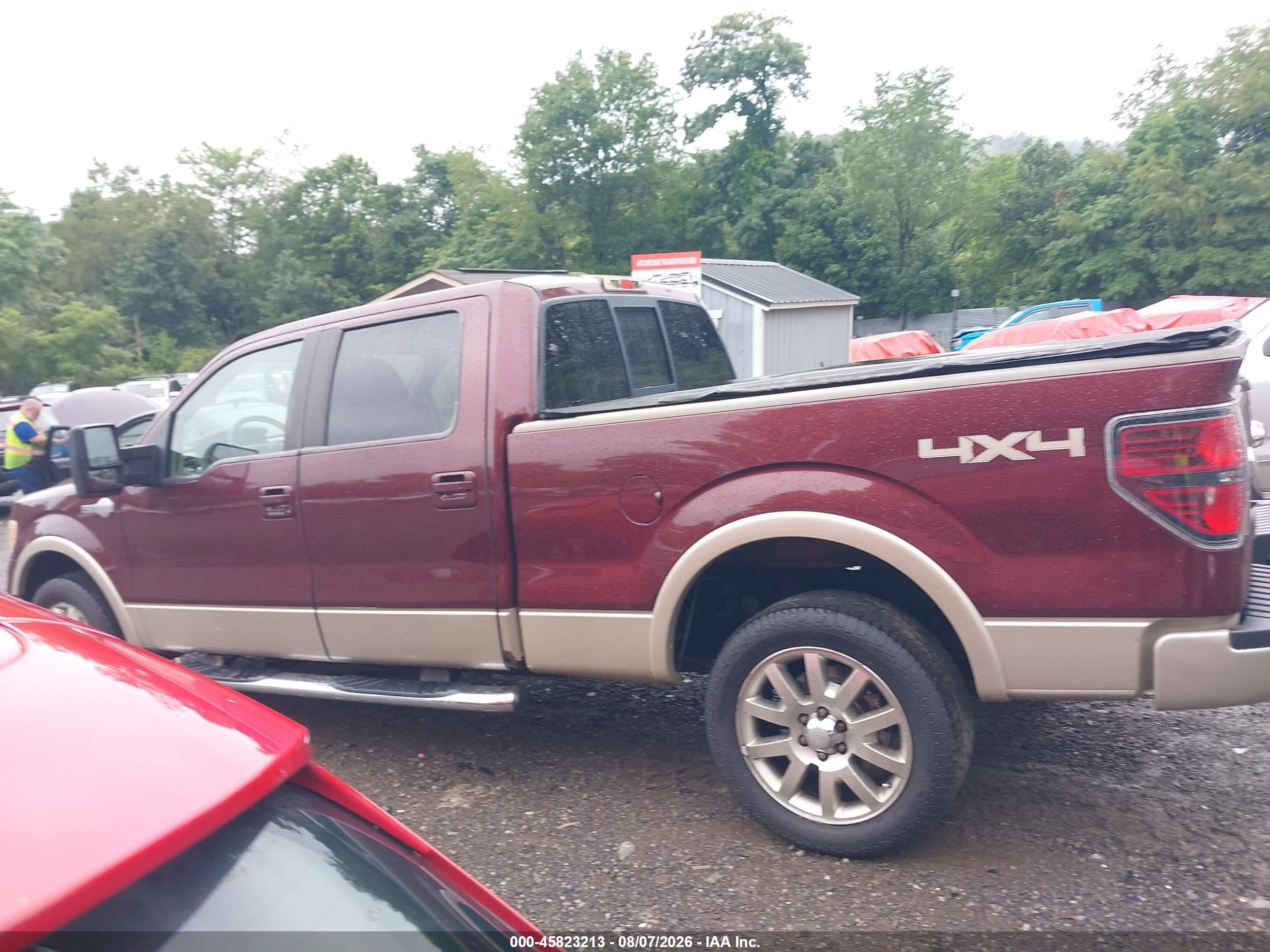 2009 Ford F-150 Fx4/king Ranch/lariat/platinum/xl/xlt Maroon vin: 1FTPW14V19KB82771