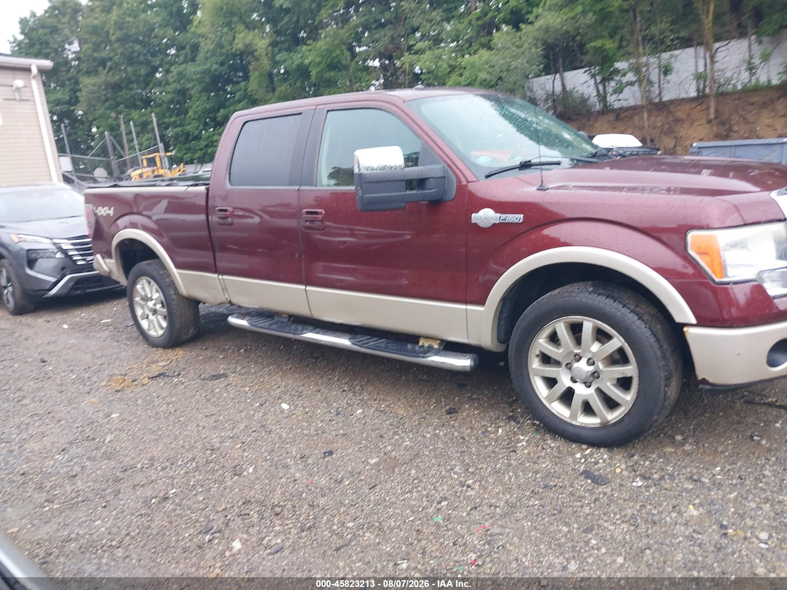 2009 Ford F-150 Fx4/king Ranch/lariat/platinum/xl/xlt Maroon vin: 1FTPW14V19KB82771