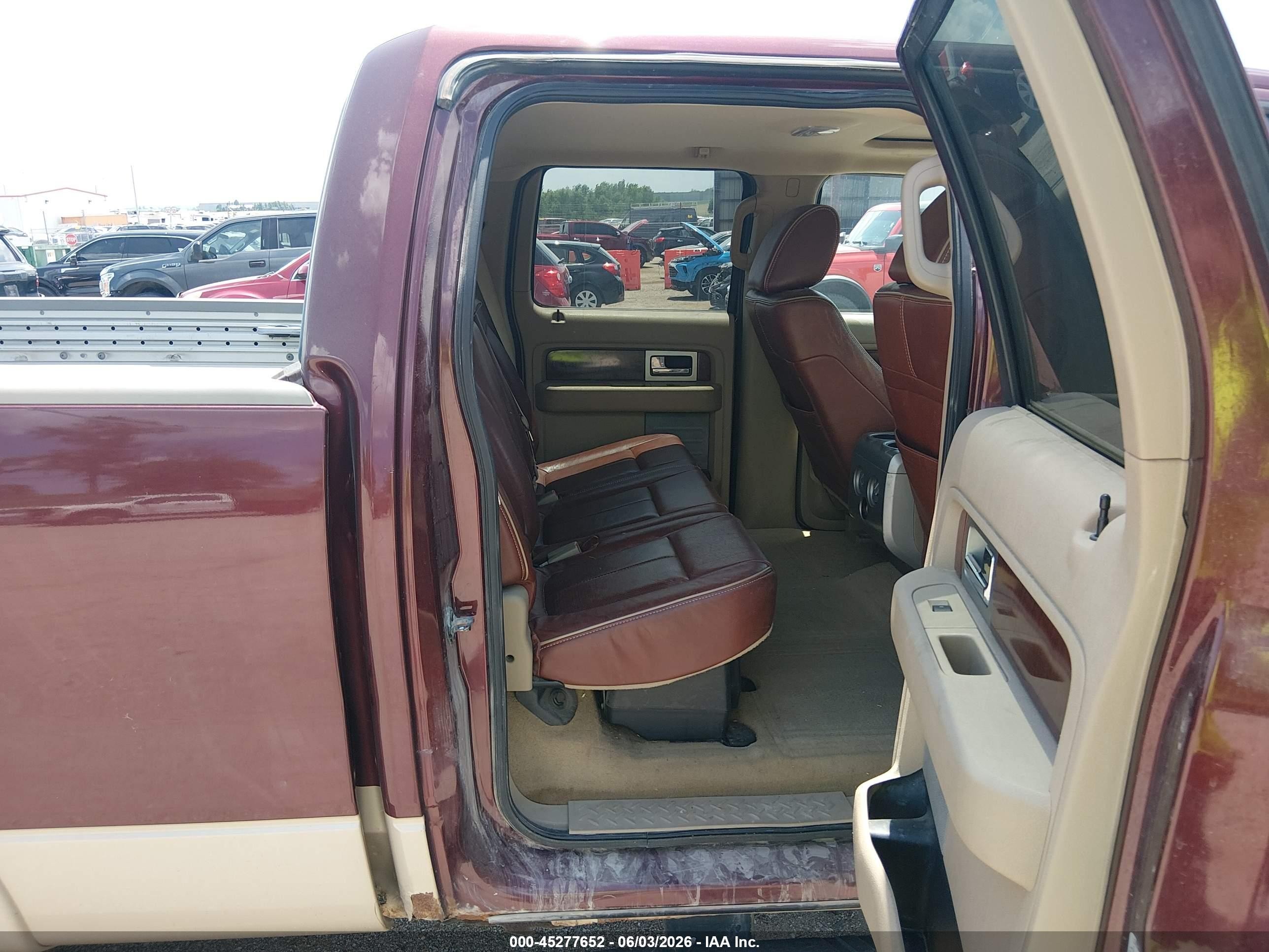 2009 Ford F-150 Fx4/king Ranch/lariat/platinum/xl/xlt Maroon vin: 1FTPW14V19KB98954