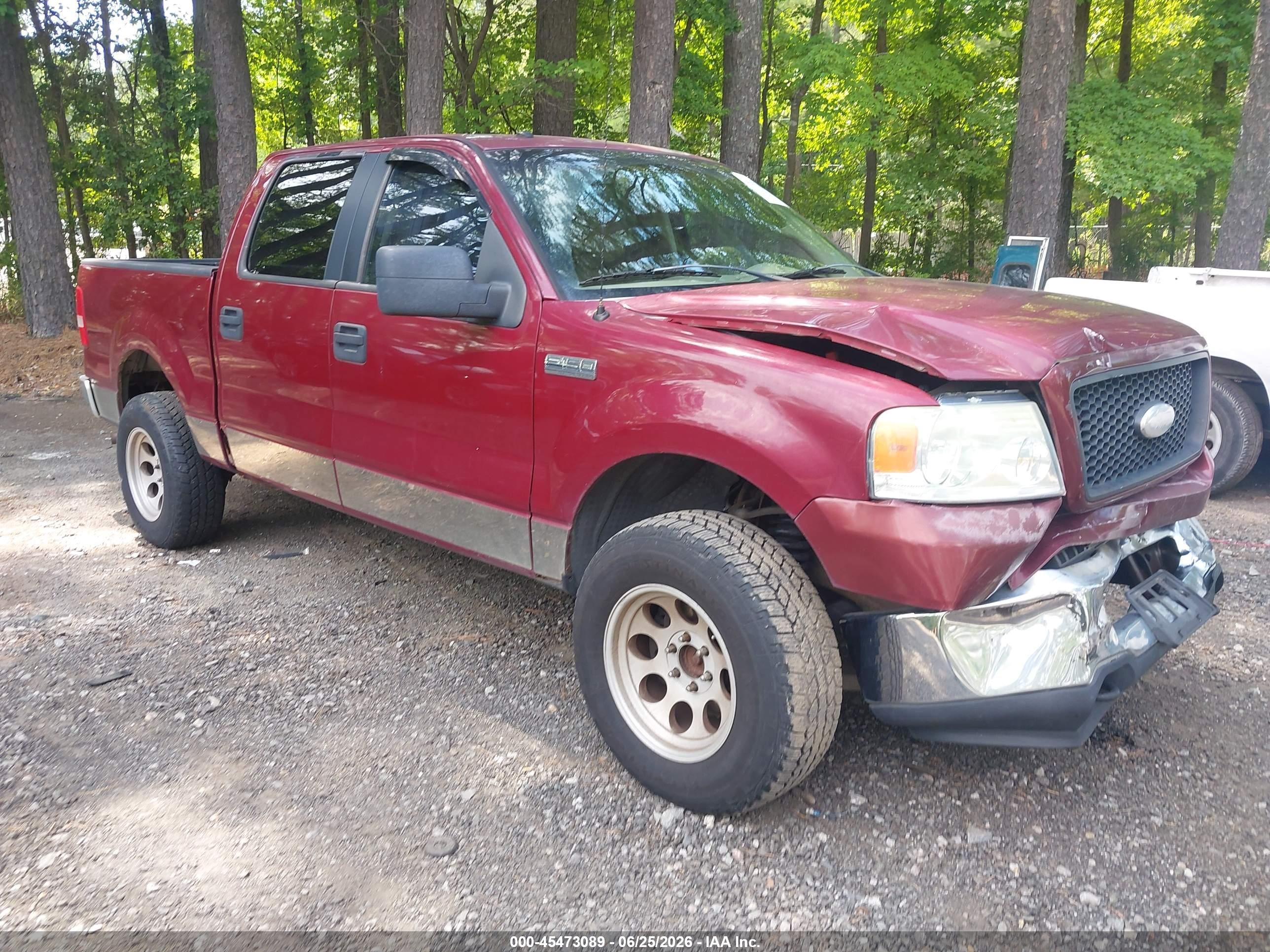2006 Ford F-150 Fx4/lariat/xlt Burgundy vin: 1FTPW14V26KD95613