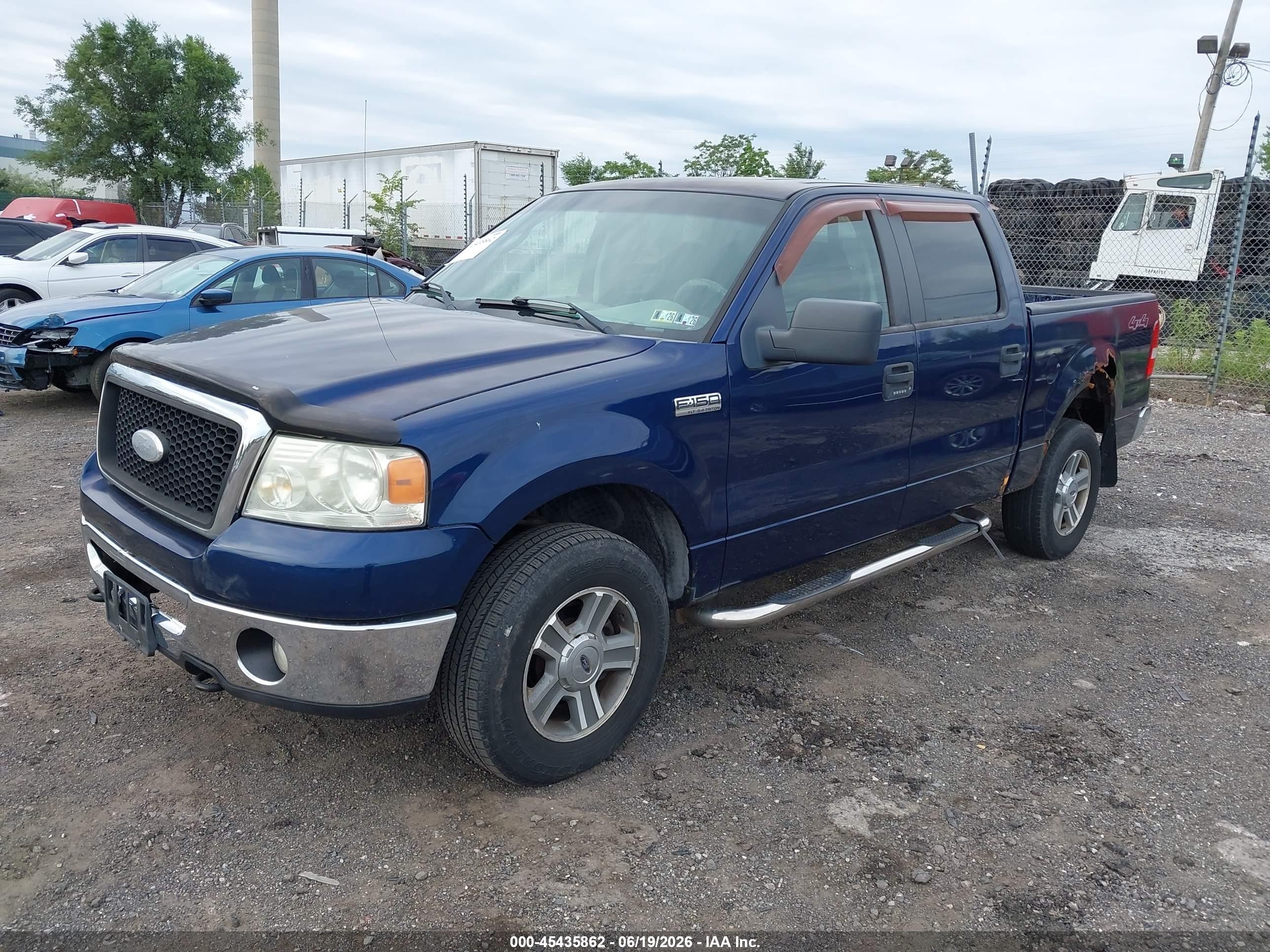 2007 Ford F-150 Fx4/lariat/xlt Blue vin: 1FTPW14V27FA05216