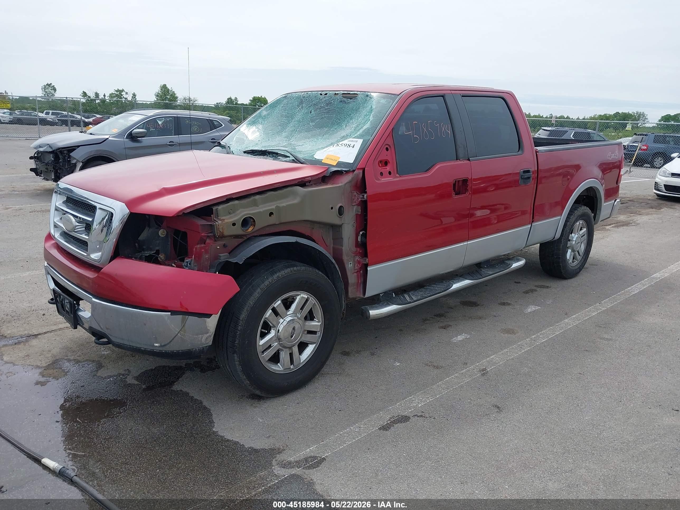 2007 Ford F-150 Fx4/lariat/xlt Red vin: 1FTPW14V27FB48022