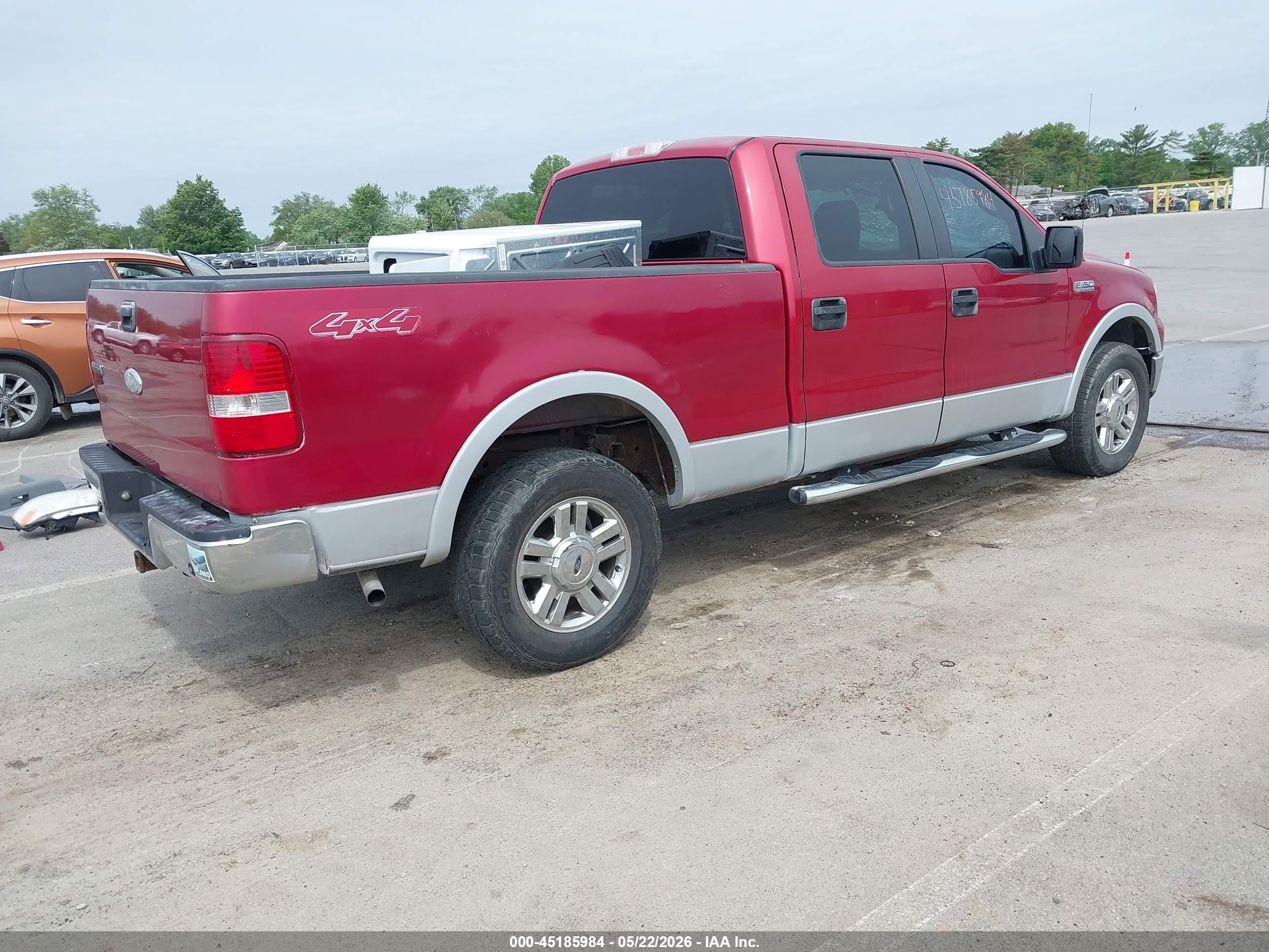 2007 Ford F-150 Fx4/lariat/xlt Red vin: 1FTPW14V27FB48022