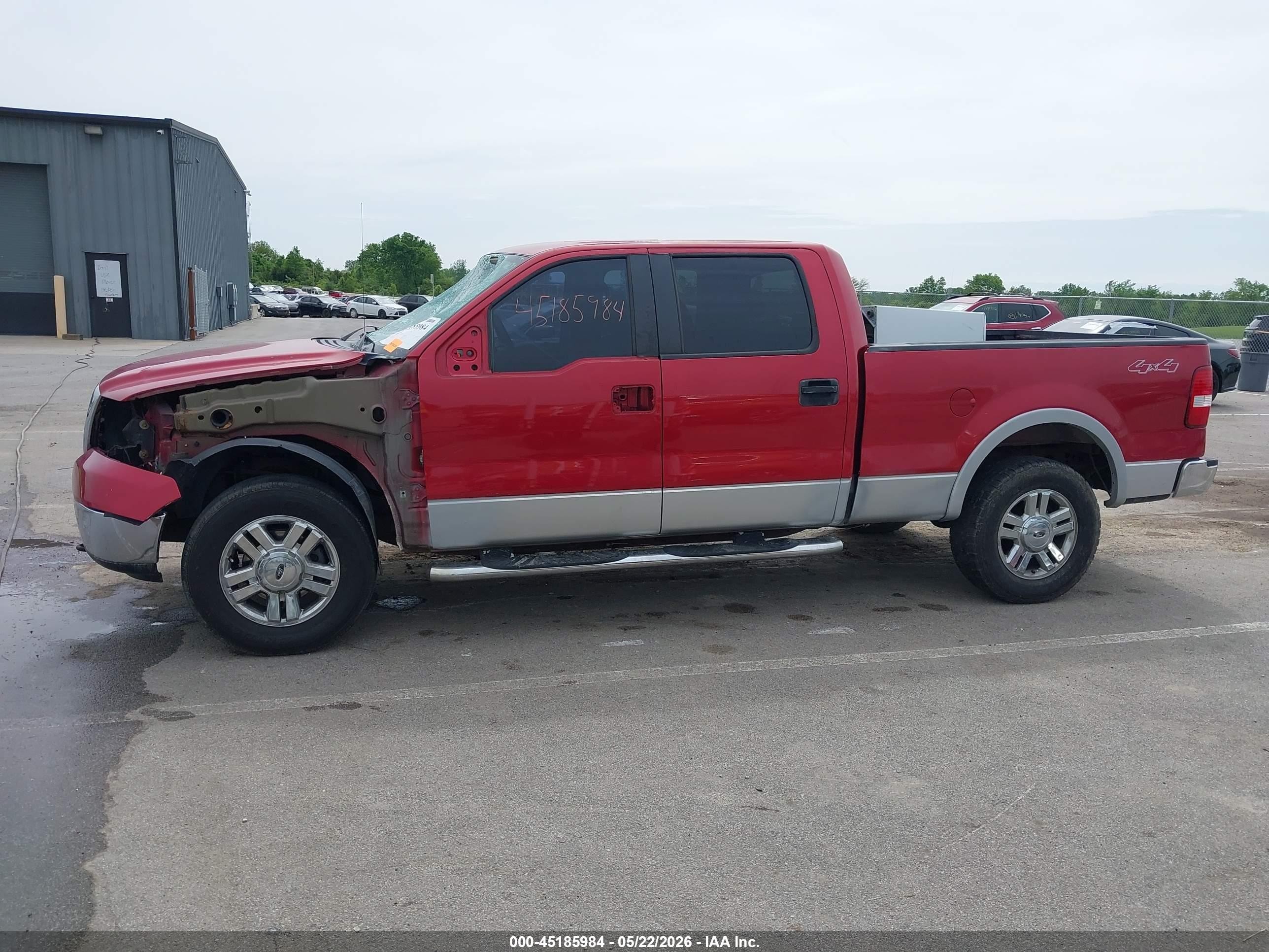 2007 Ford F-150 Fx4/lariat/xlt Red vin: 1FTPW14V27FB48022