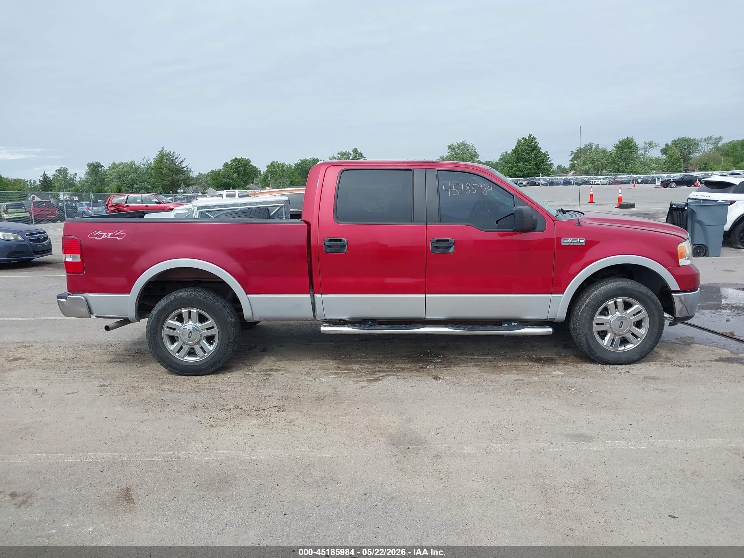 2007 Ford F-150 Fx4/lariat/xlt Red vin: 1FTPW14V27FB48022