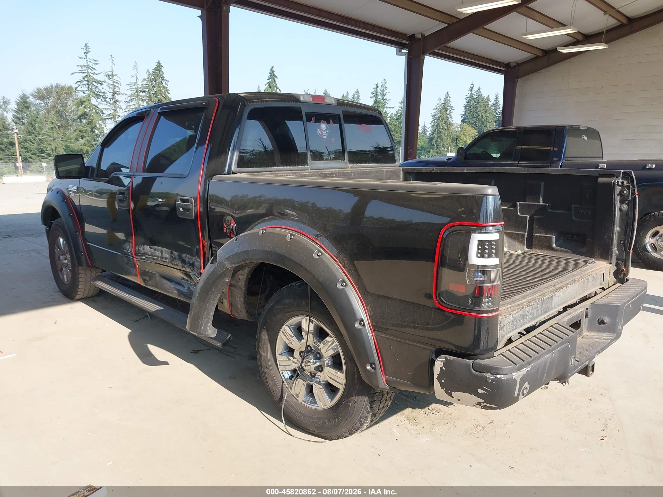2007 Ford F-150 Fx4/lariat/xlt Black vin: 1FTPW14V27FB74054