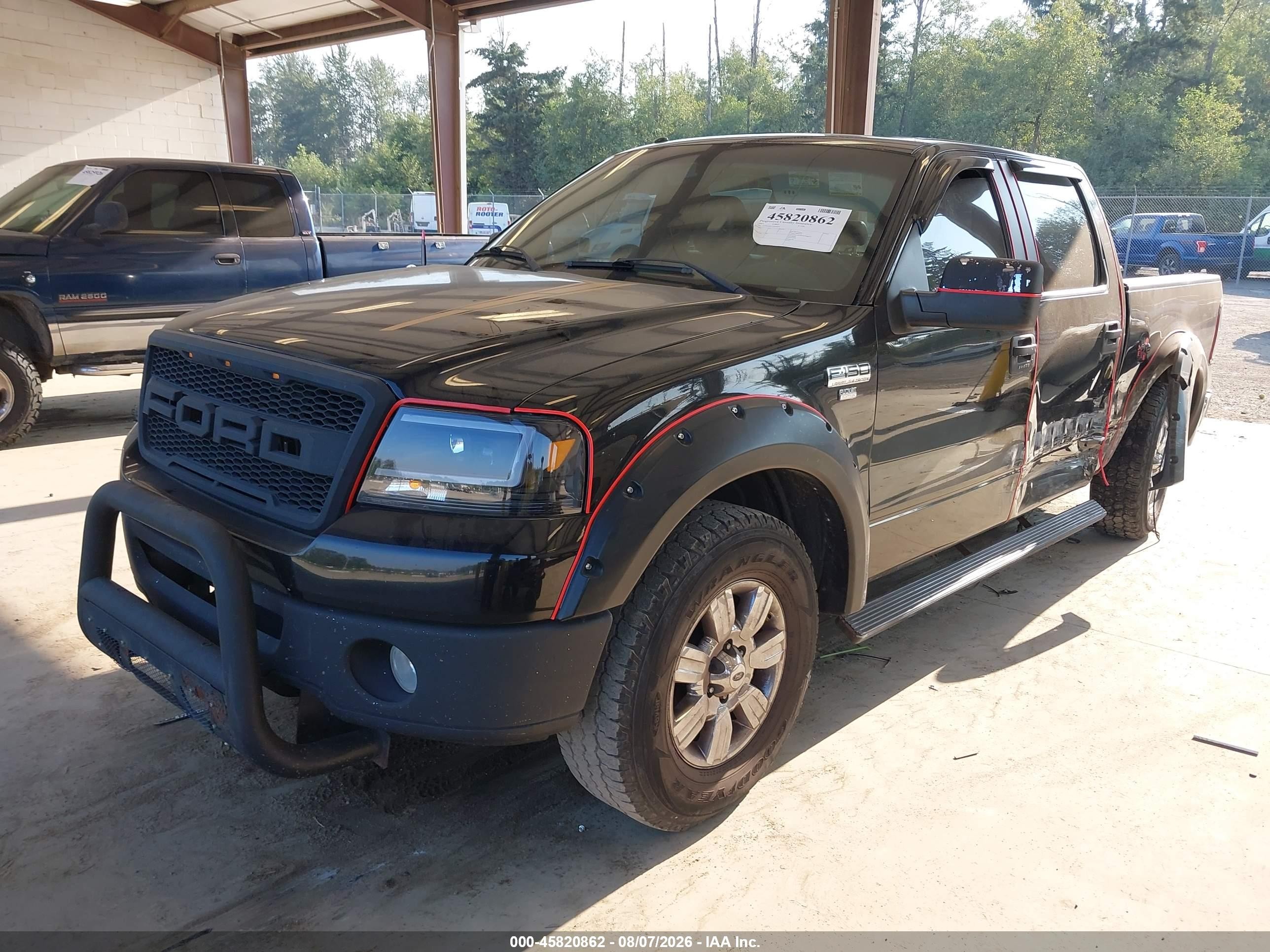 2007 Ford F-150 Fx4/lariat/xlt Black vin: 1FTPW14V27FB74054
