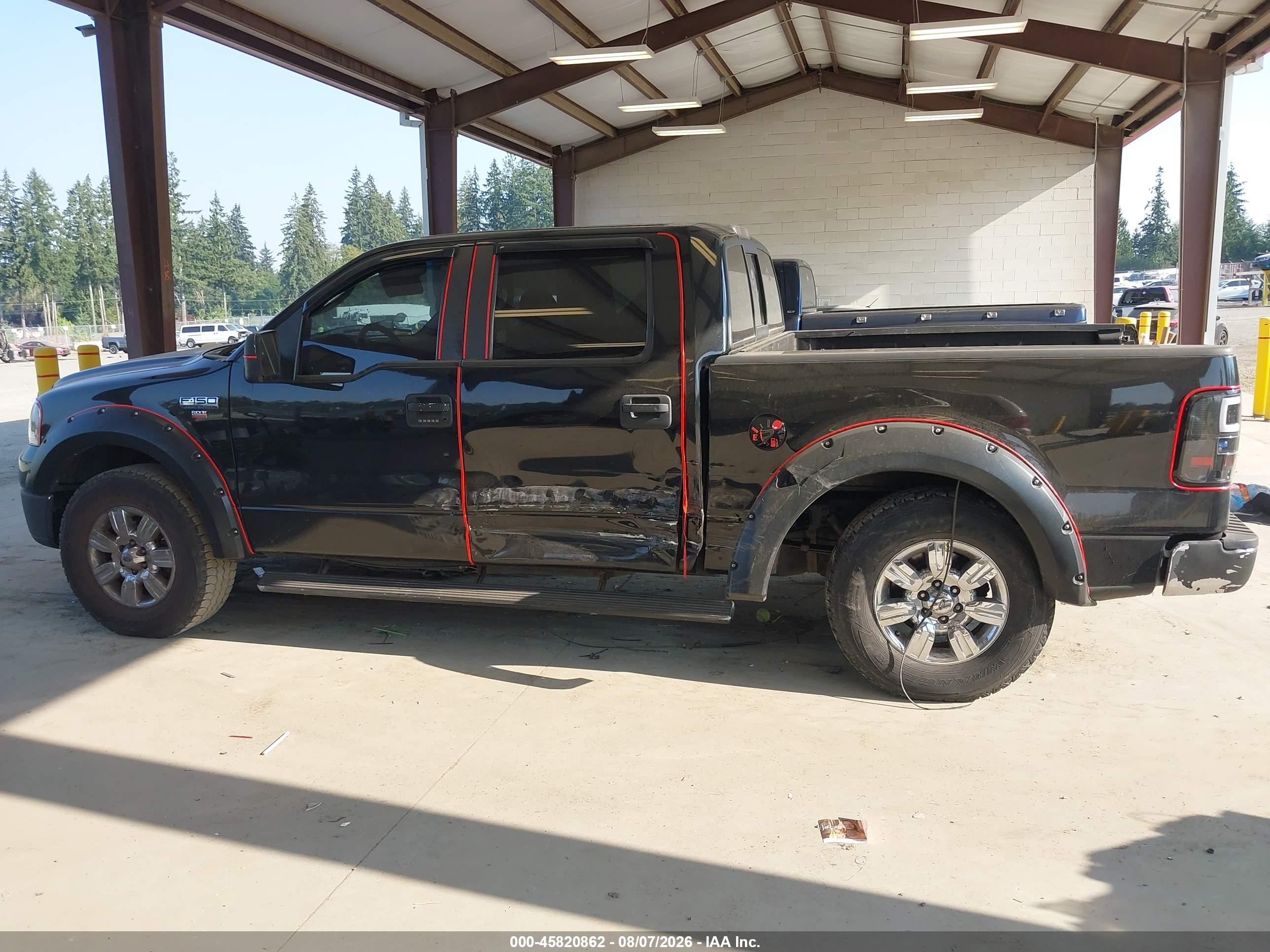 2007 Ford F-150 Fx4/lariat/xlt Black vin: 1FTPW14V27FB74054