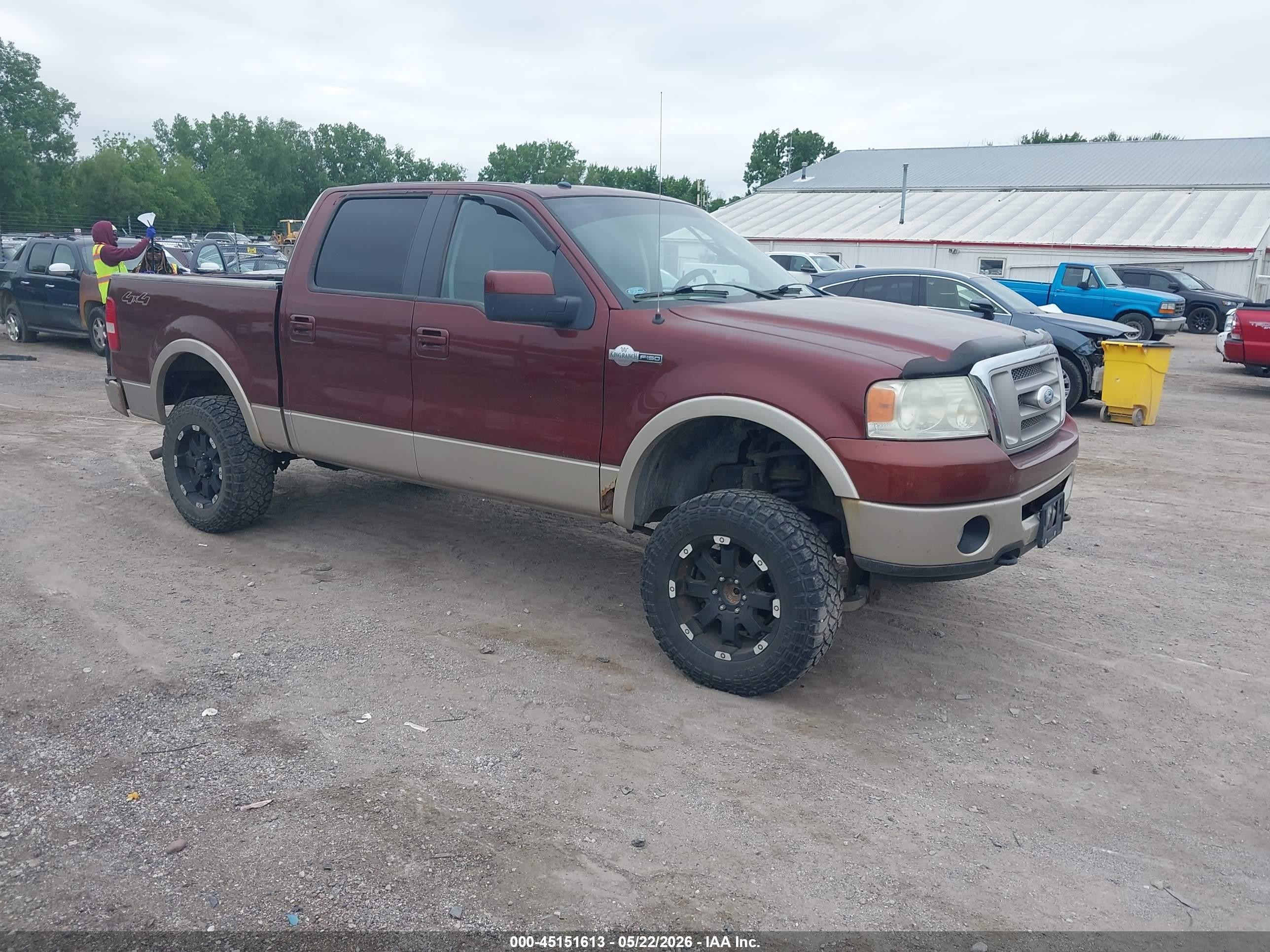 2007 Ford F-150 Fx4/lariat/xlt Maroon vin: 1FTPW14V27KA81090