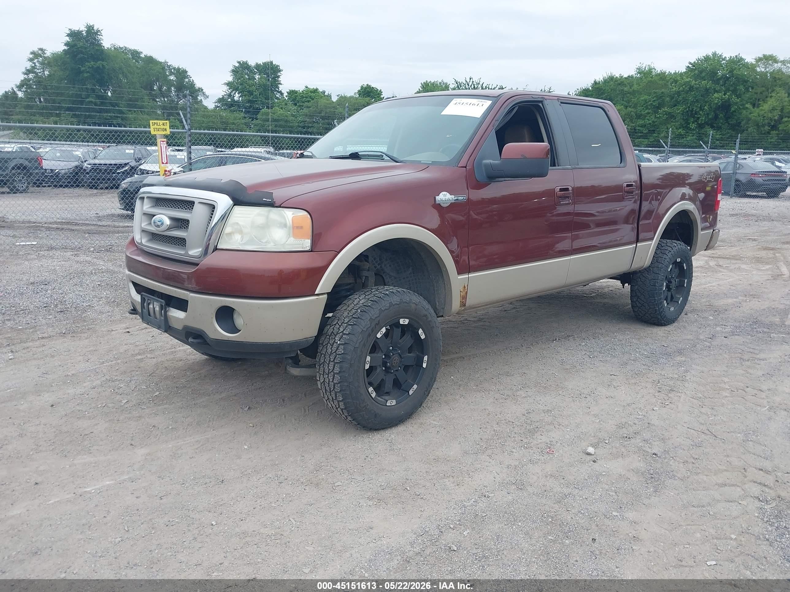 2007 Ford F-150 Fx4/lariat/xlt Maroon vin: 1FTPW14V27KA81090