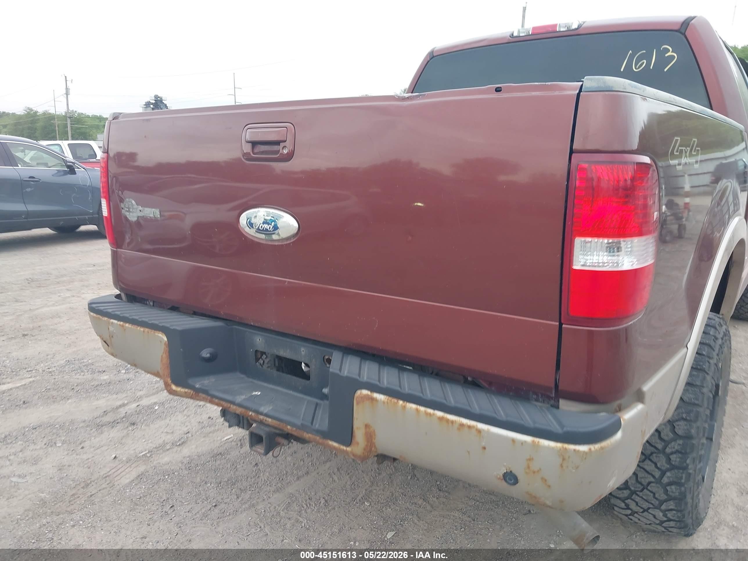 2007 Ford F-150 Fx4/lariat/xlt Maroon vin: 1FTPW14V27KA81090