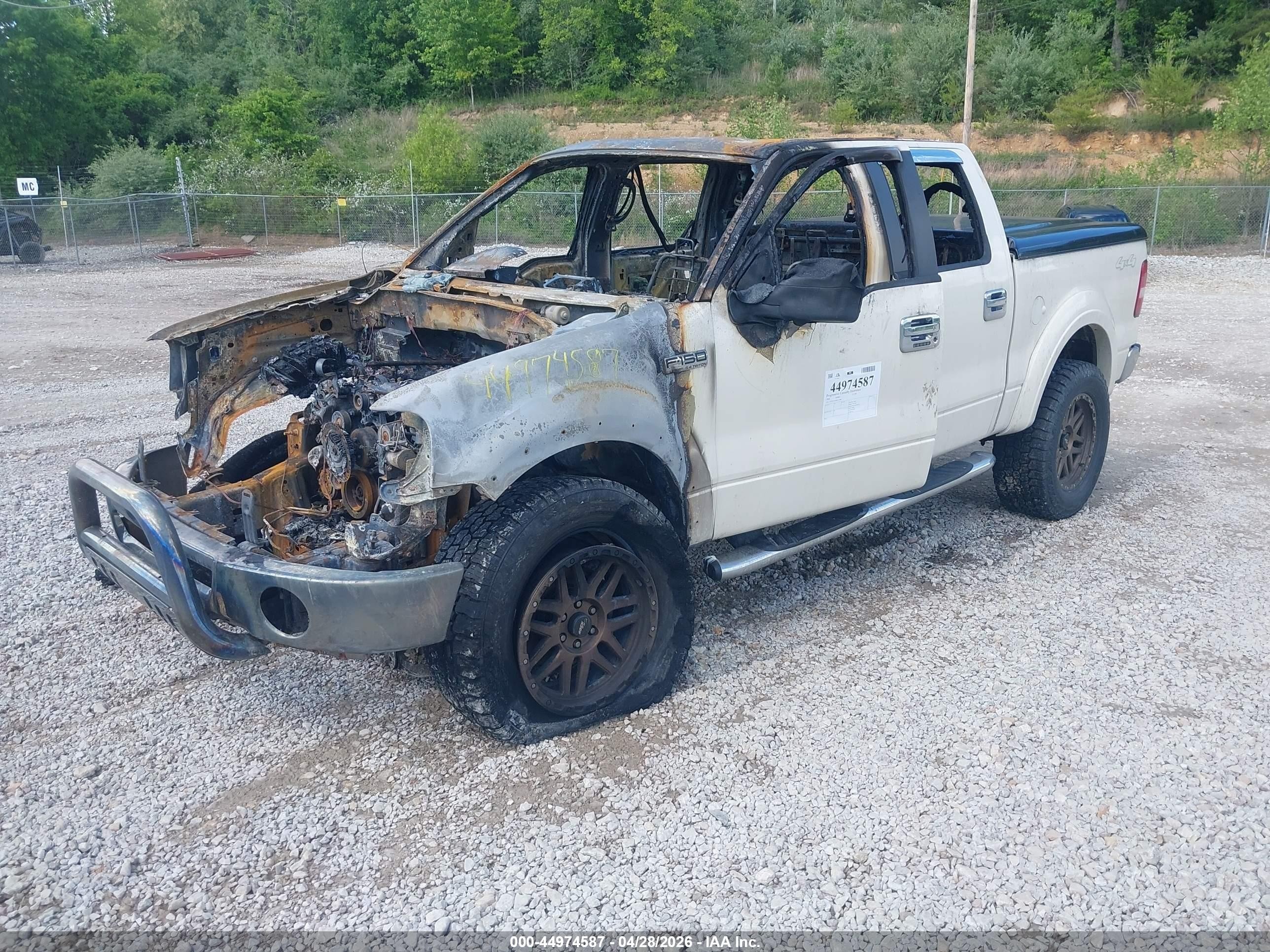 2008 Ford F-150 Lariat White vin: 1FTPW14V28FA12488