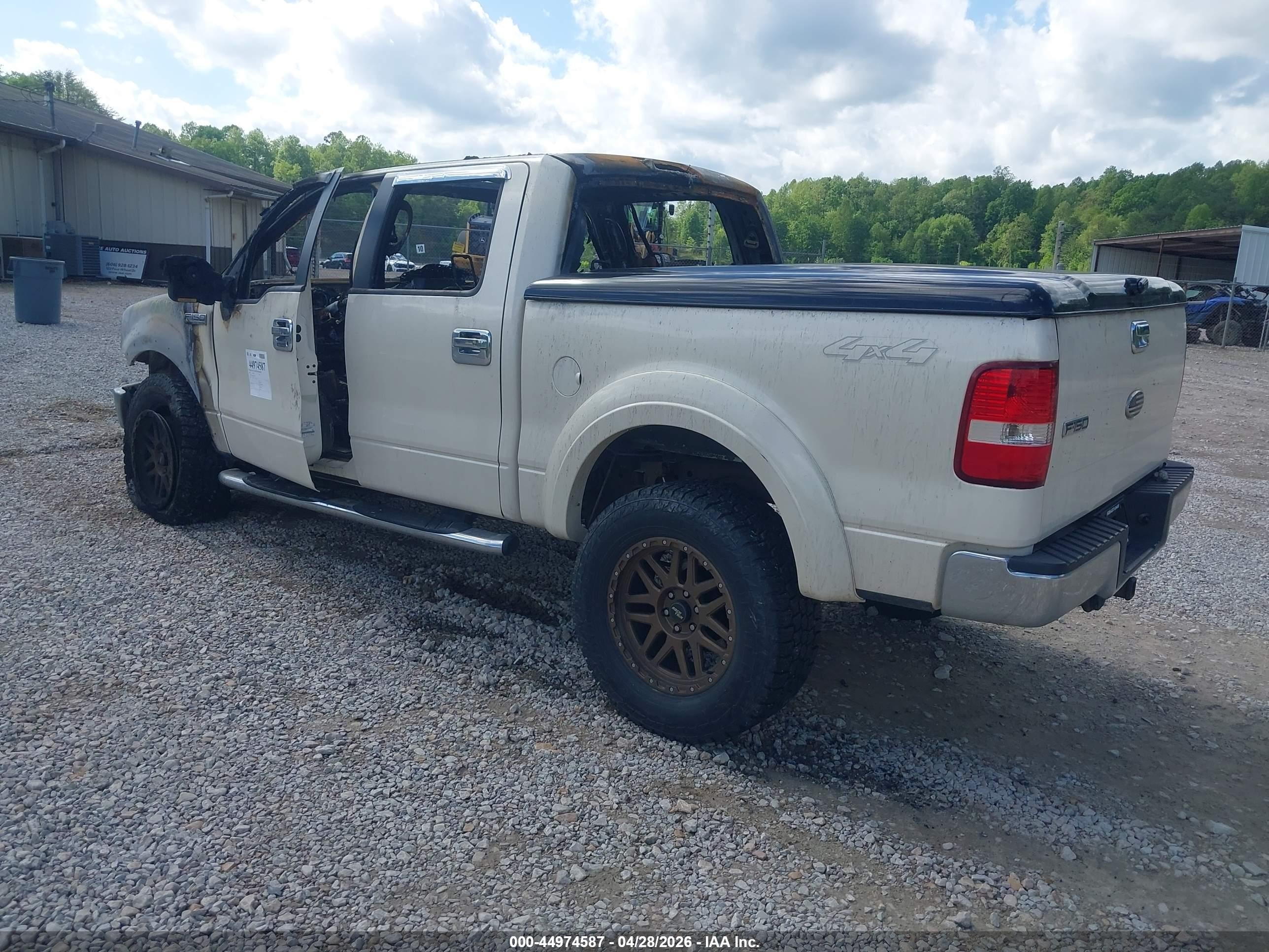 2008 Ford F-150 Lariat White vin: 1FTPW14V28FA12488