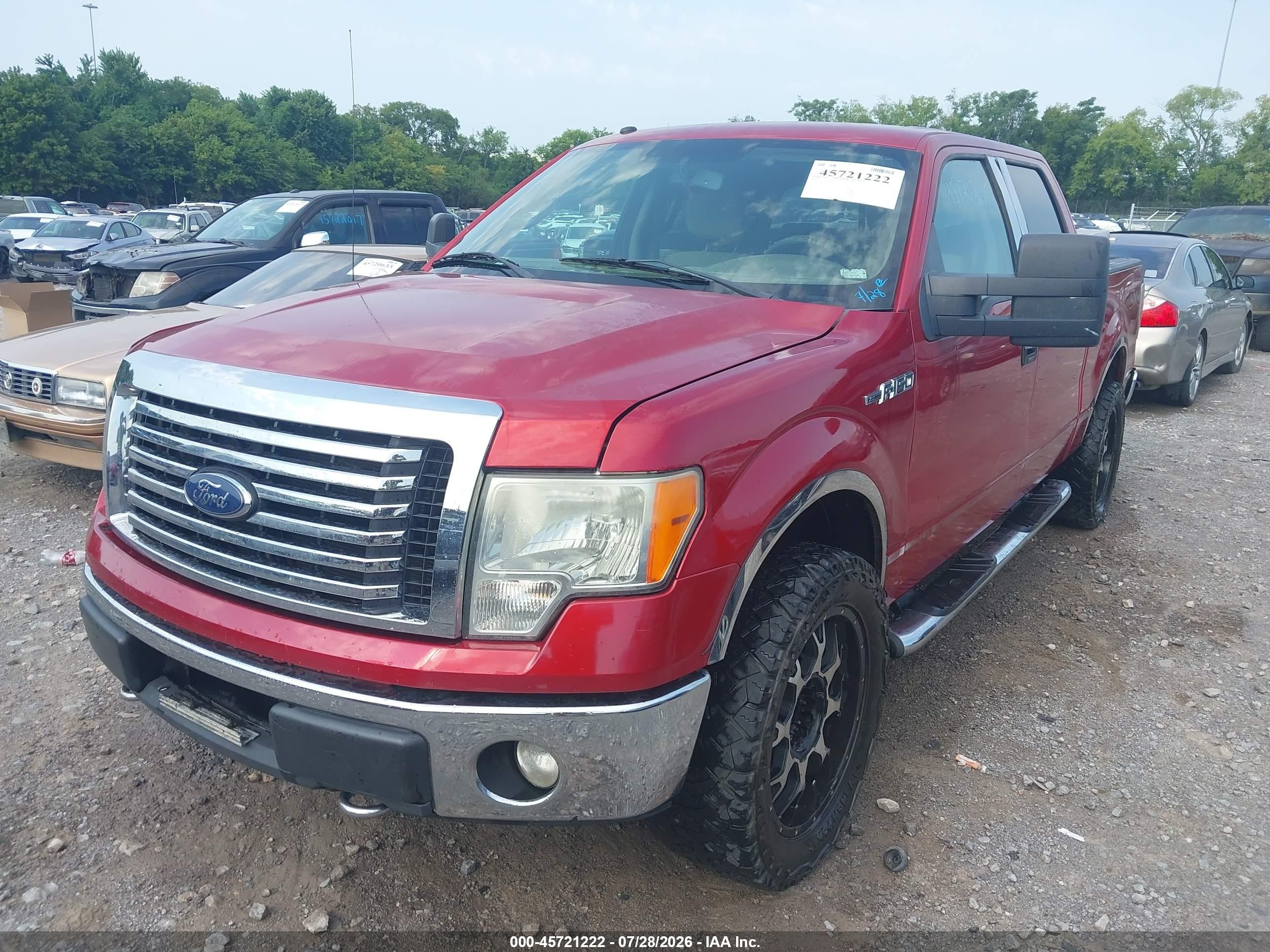 2009 Ford F-150 Fx4/king Ranch/lariat/platinum/xl/xlt Maroon vin: 1FTPW14V29FA11567