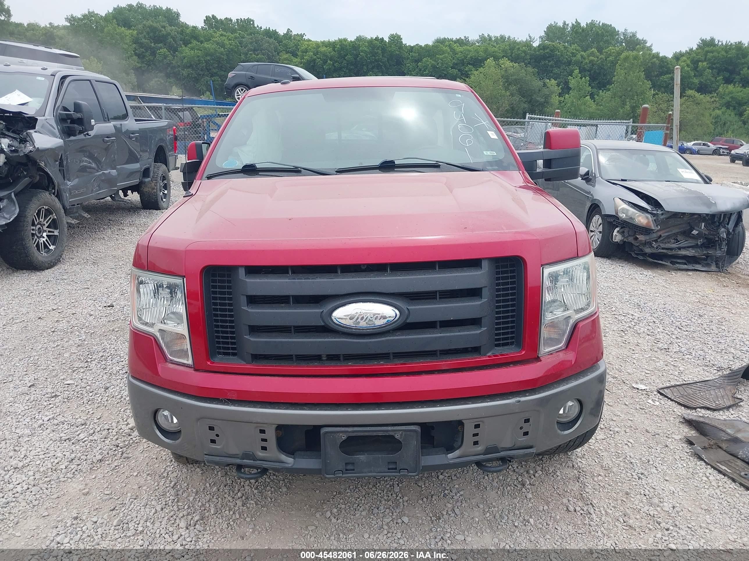 2009 Ford F-150 Fx4/king Ranch/lariat/platinum/xl/xlt Red vin: 1FTPW14V29FA46061