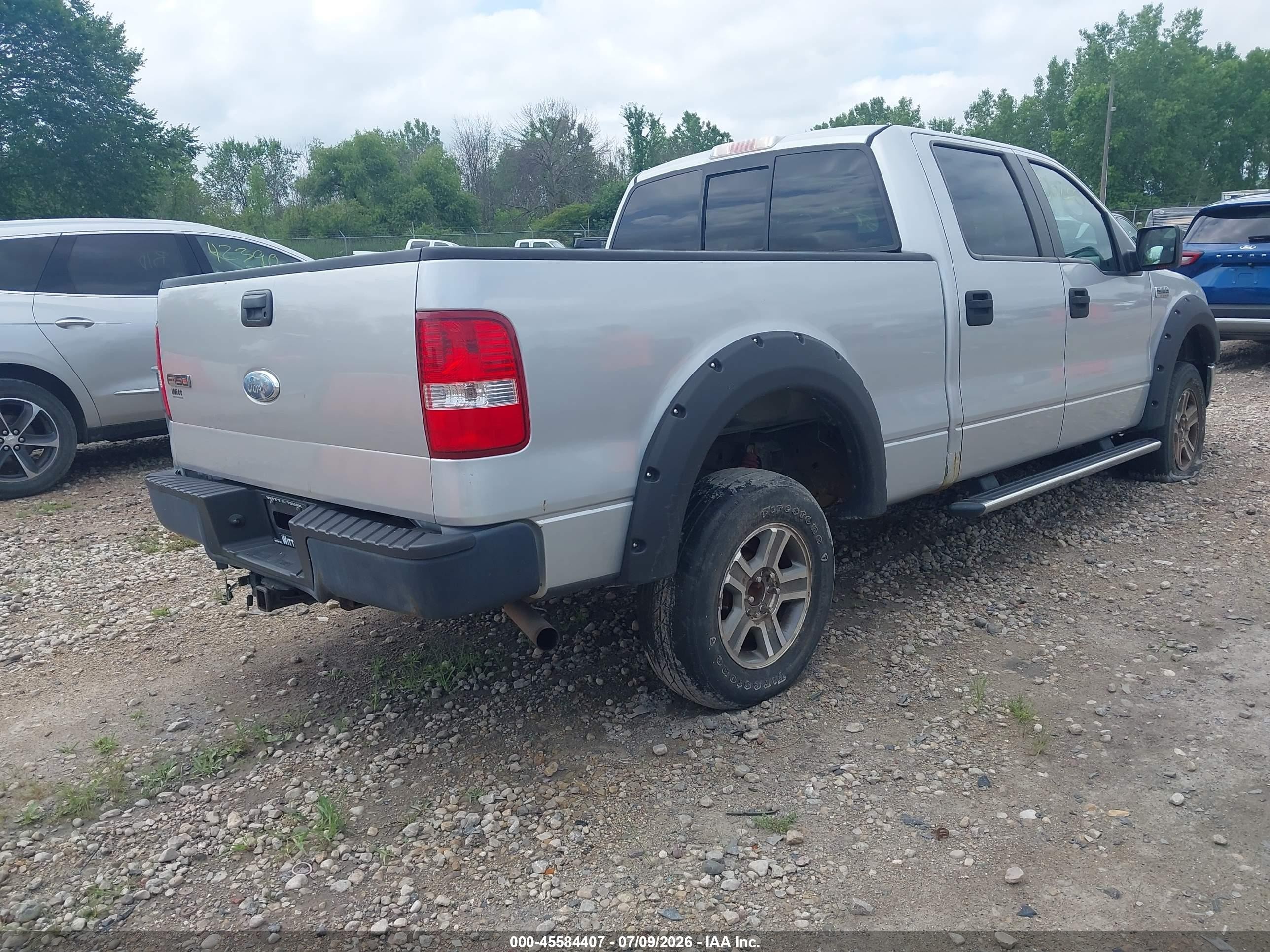 2007 Ford F-150 Fx4/lariat/xlt Silver vin: 1FTPW14V37FA06200