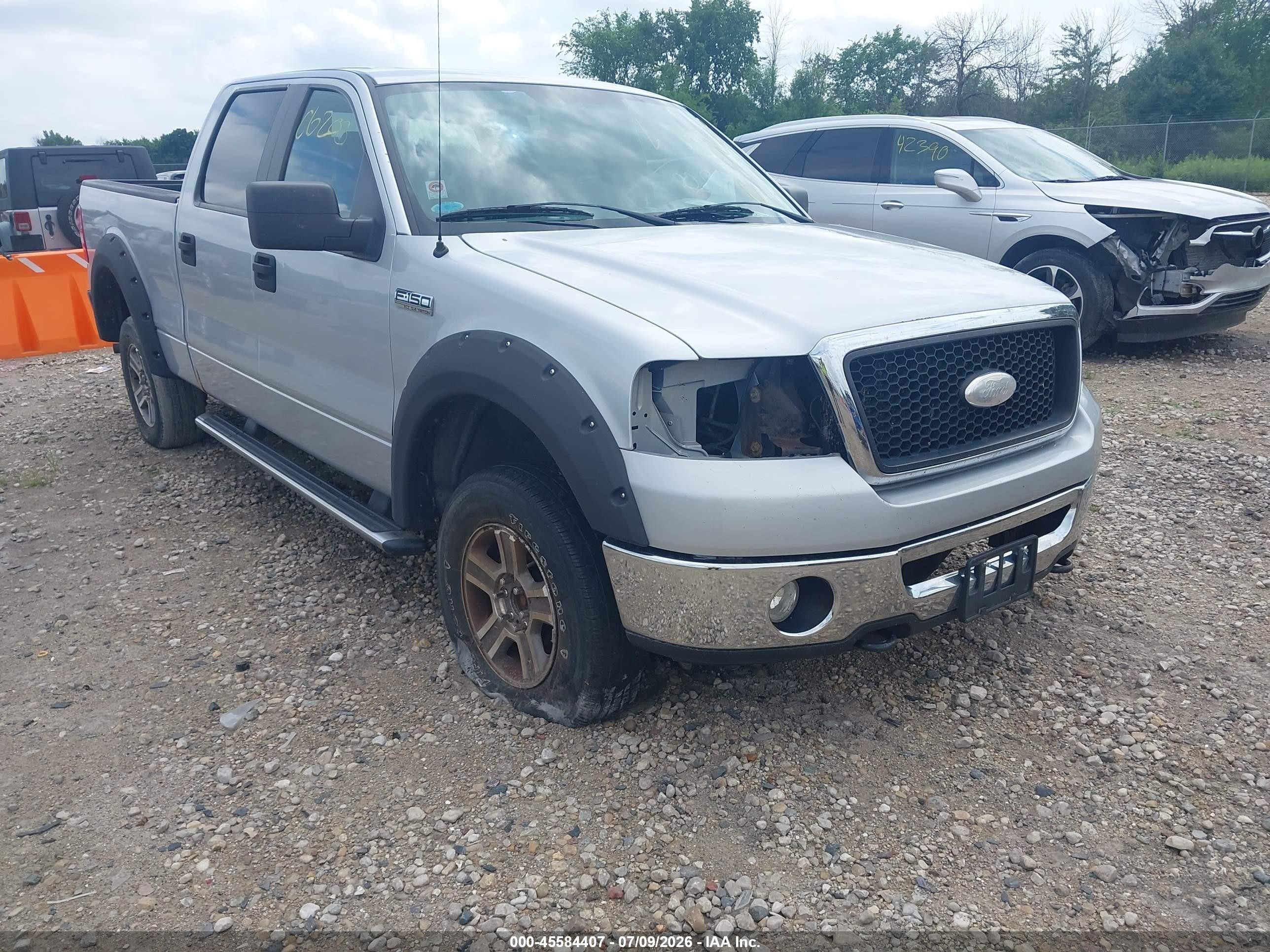 2007 Ford F-150 Fx4/lariat/xlt Silver vin: 1FTPW14V37FA06200