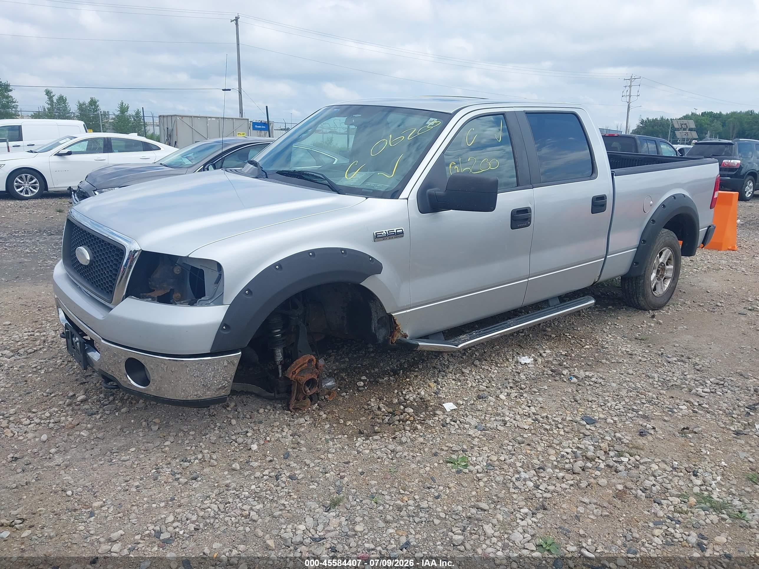 2007 Ford F-150 Fx4/lariat/xlt Silver vin: 1FTPW14V37FA06200