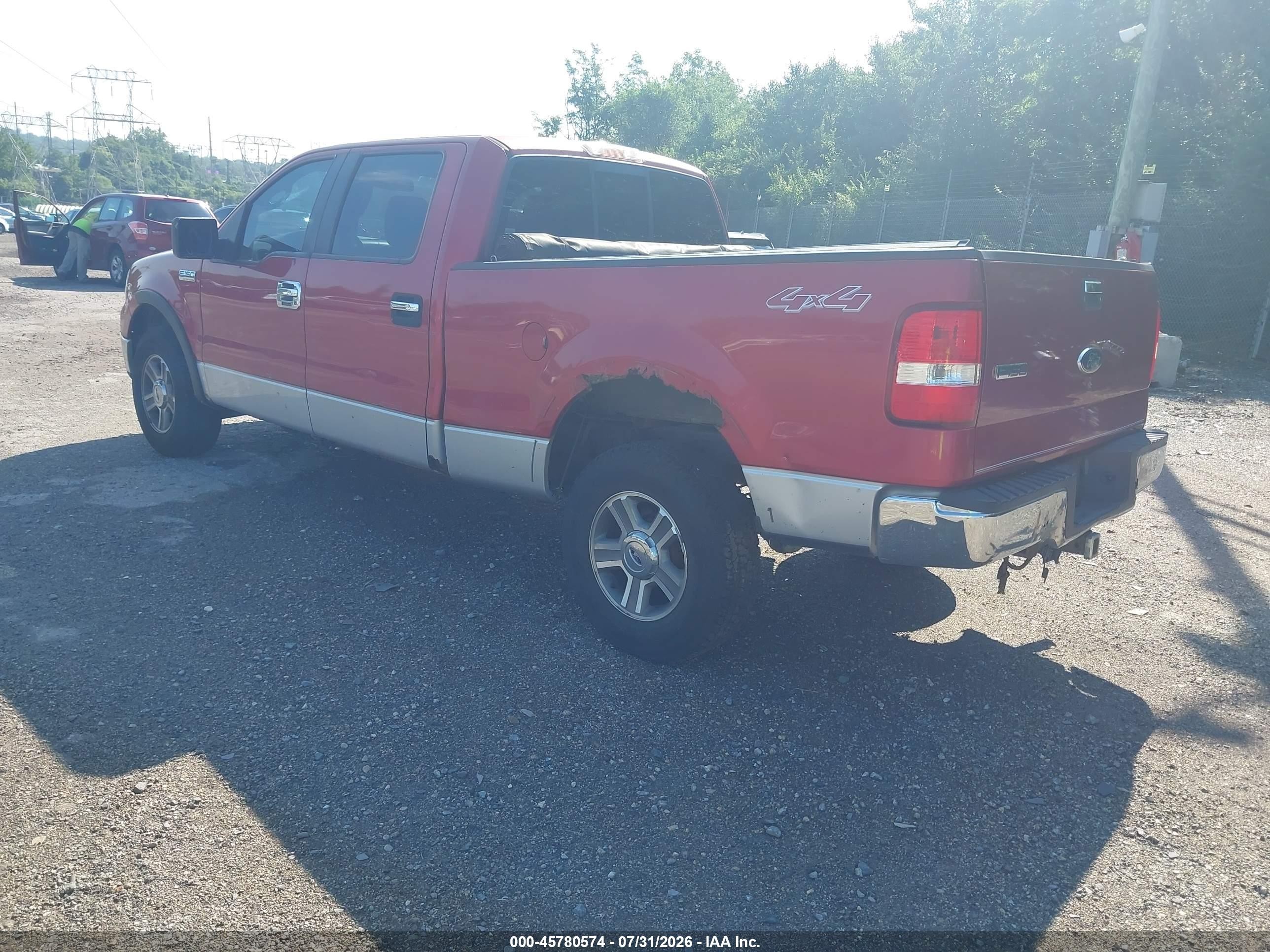 2007 Ford F-150 Fx4/lariat/xlt Red vin: 1FTPW14V37FA74612