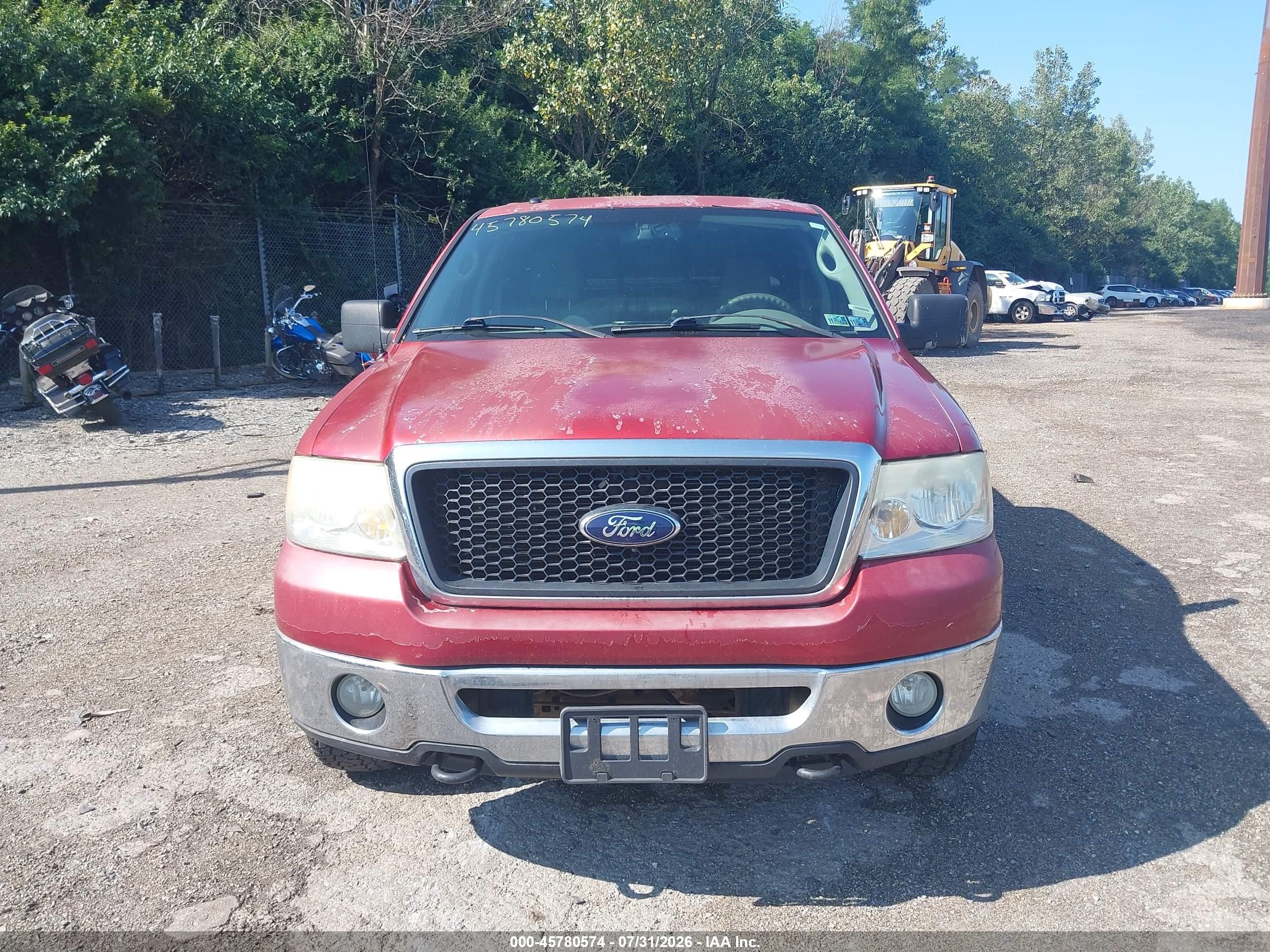 2007 Ford F-150 Fx4/lariat/xlt Red vin: 1FTPW14V37FA74612