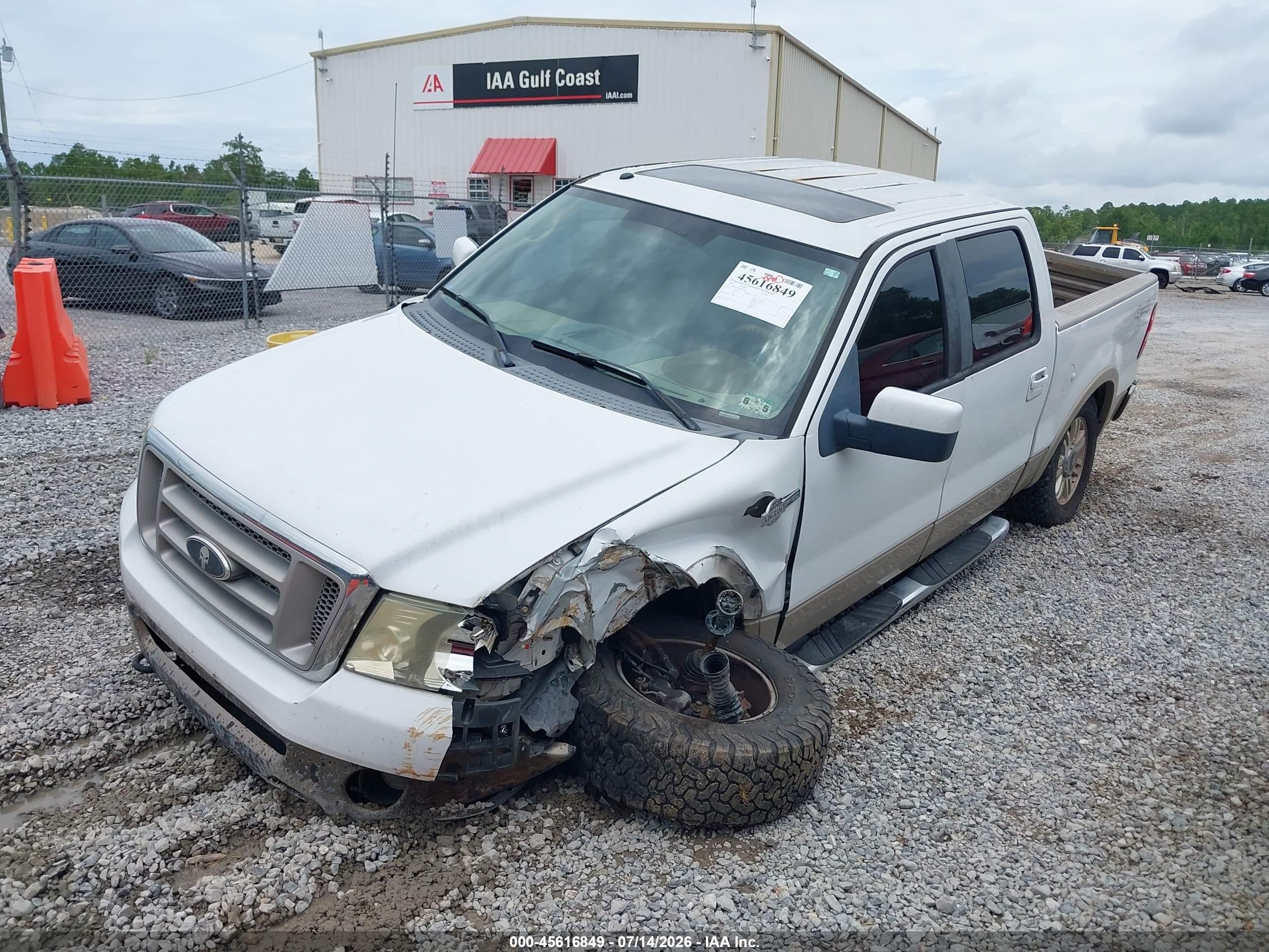 2007 Ford F-150 Fx4/lariat/xlt White vin: 1FTPW14V37KB02612