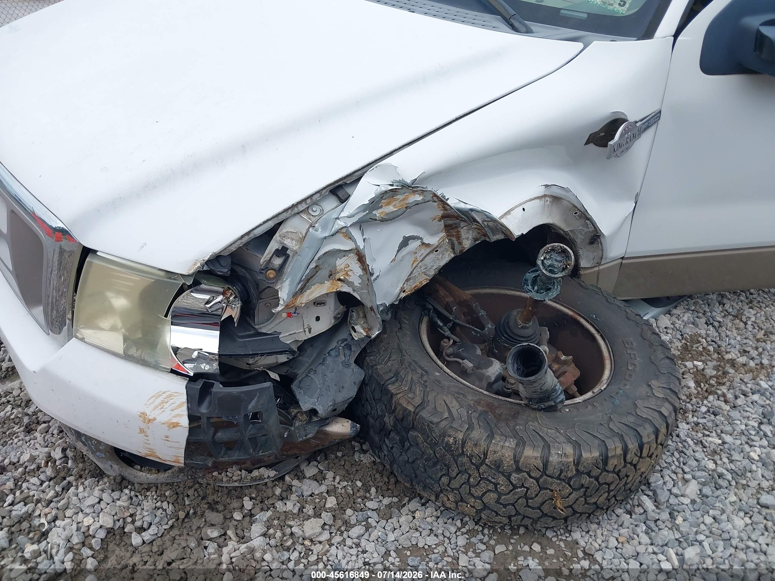 2007 Ford F-150 Fx4/lariat/xlt White vin: 1FTPW14V37KB02612