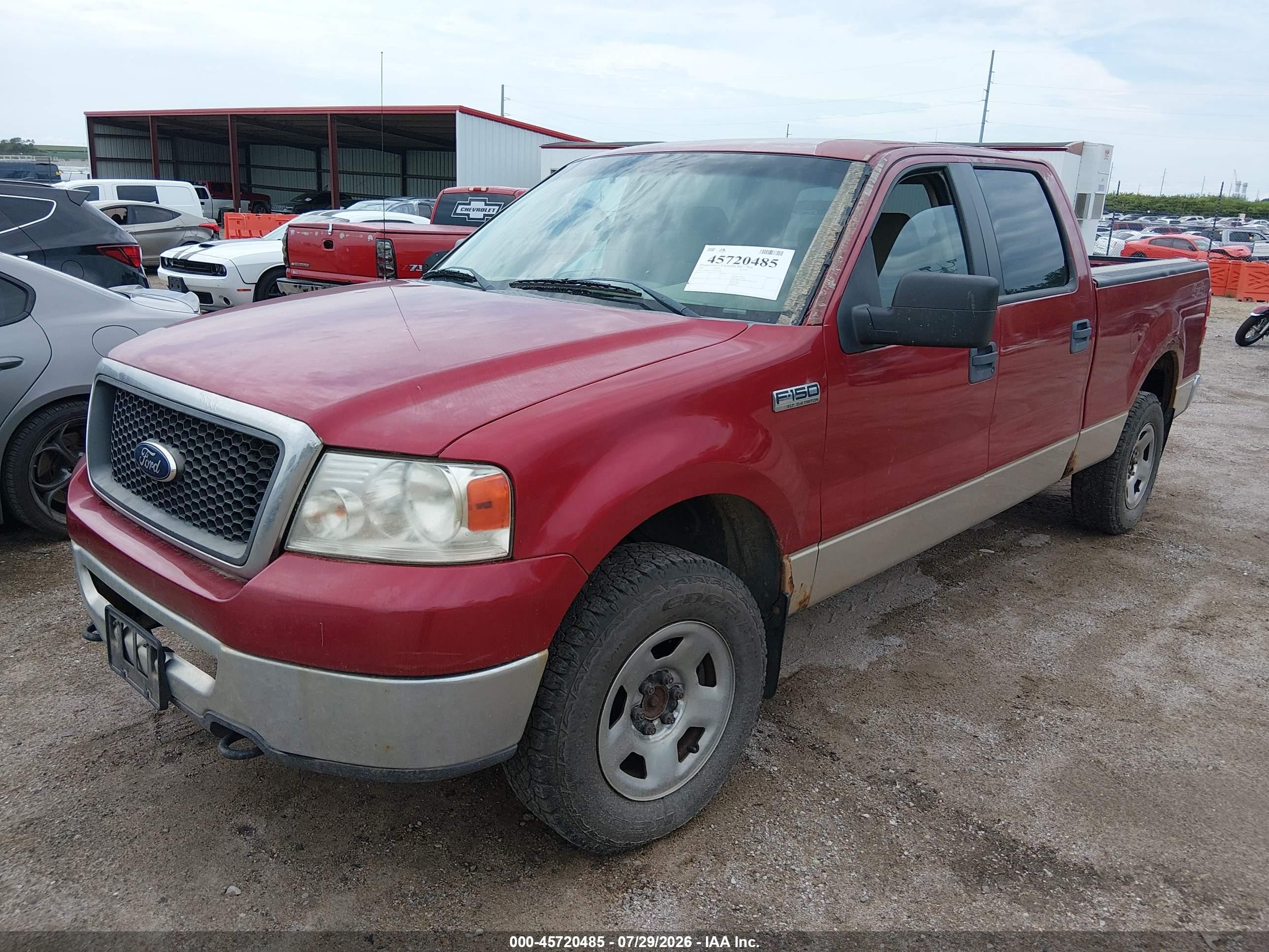 2007 Ford F-150 Fx4/lariat/xlt Red vin: 1FTPW14V37KC31076