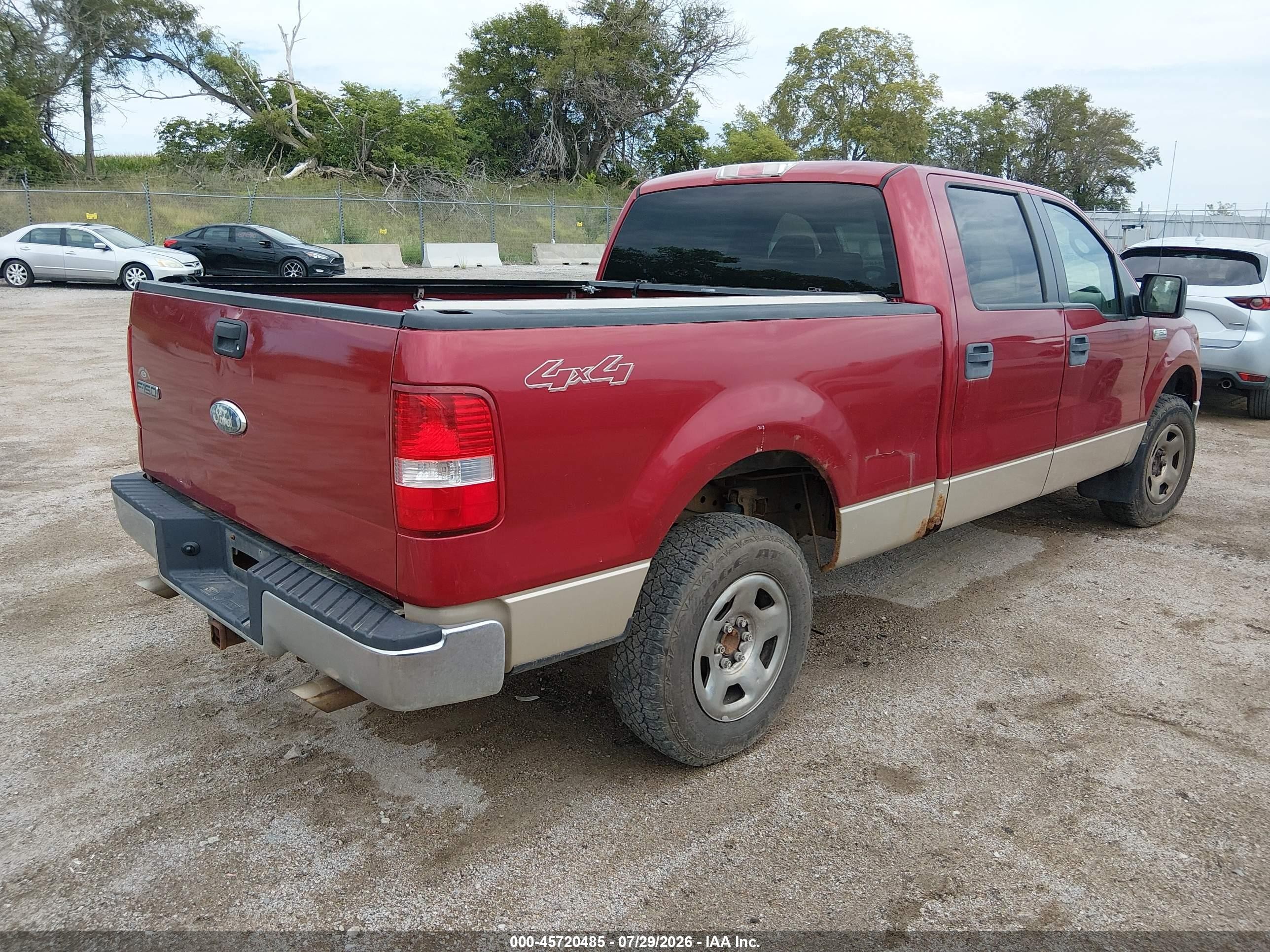 2007 Ford F-150 Fx4/lariat/xlt Red vin: 1FTPW14V37KC31076