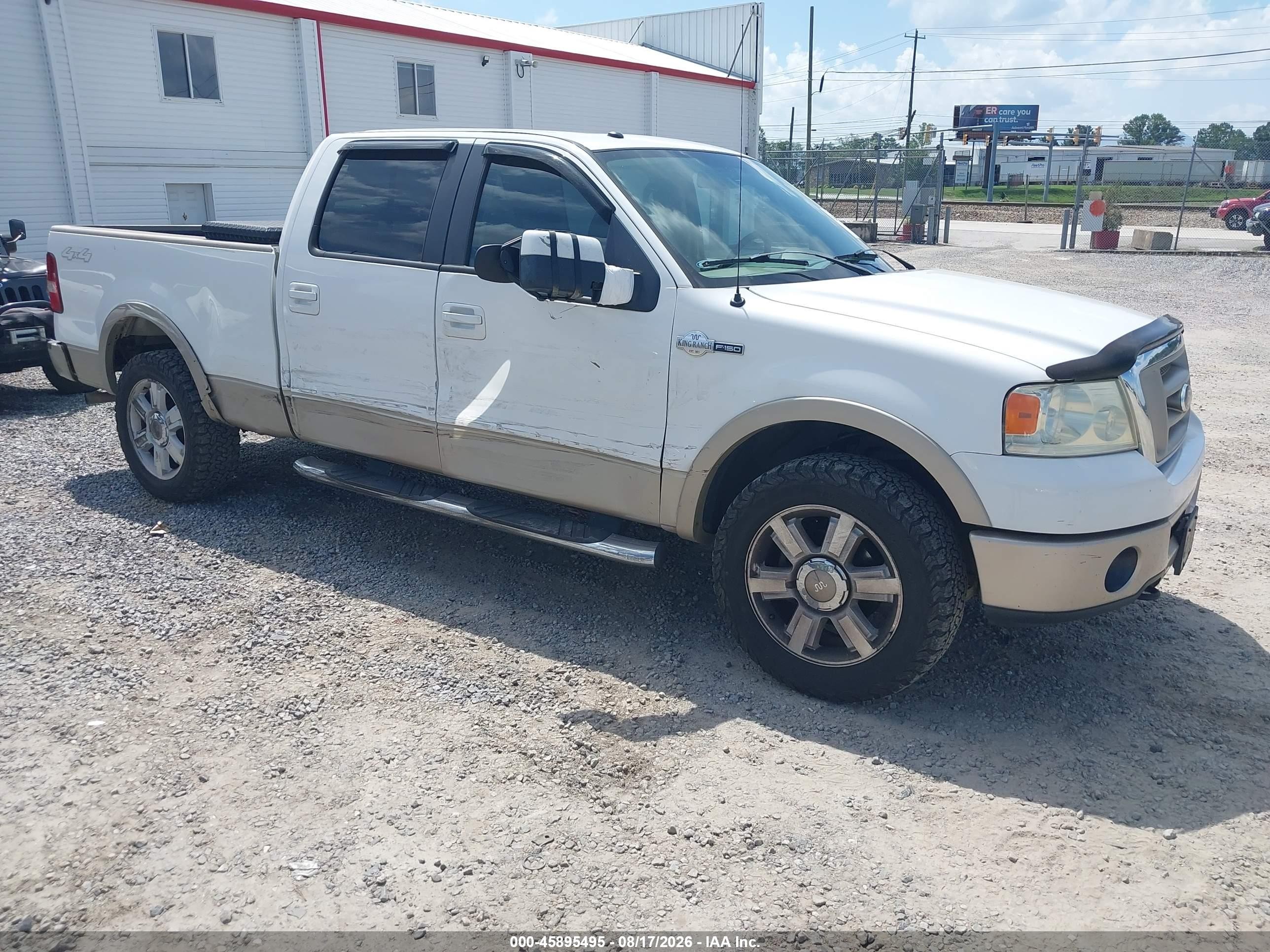 2007 Ford F-150 Fx4/lariat/xlt White vin: 1FTPW14V37KD24437