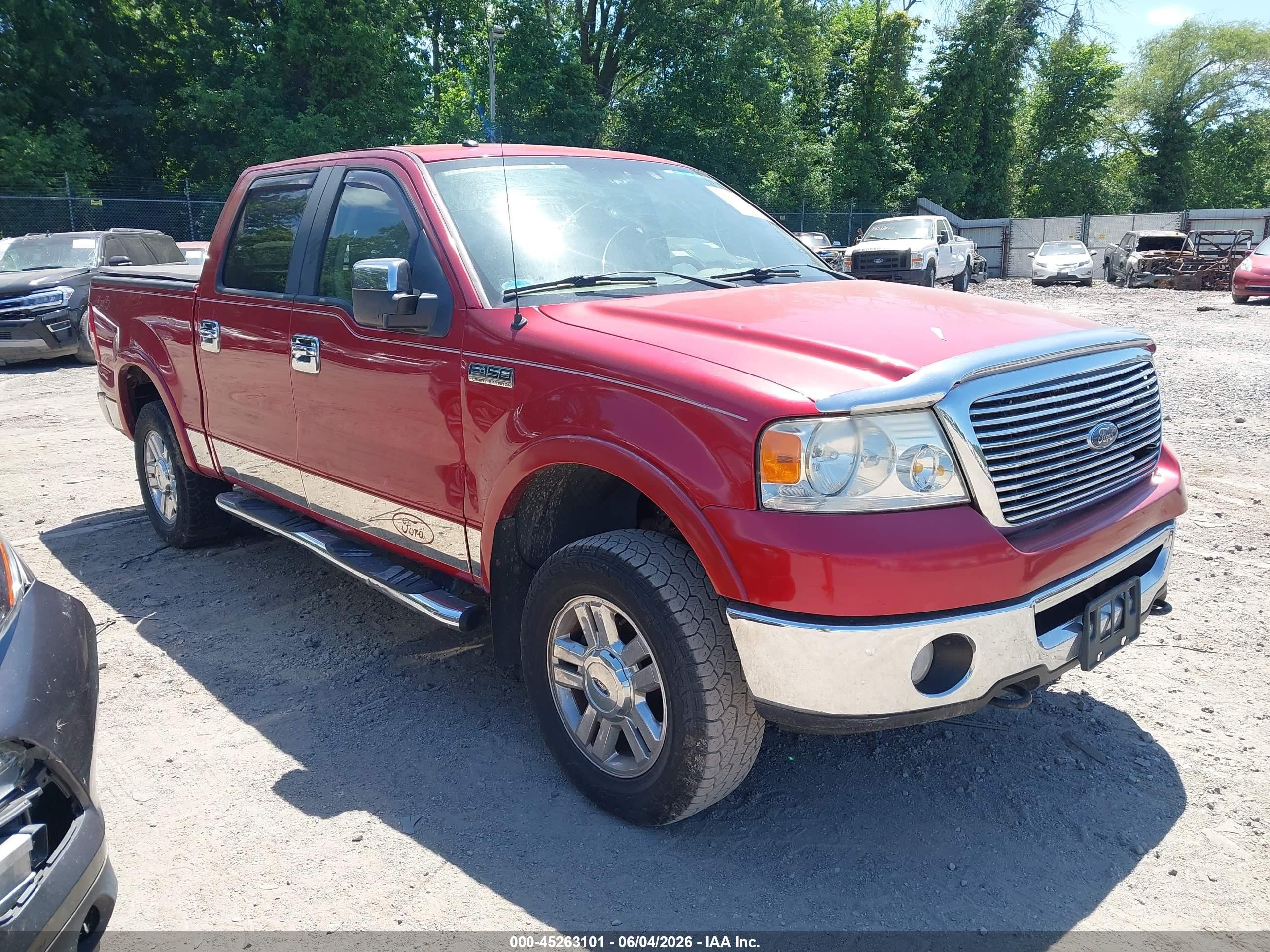 2008 Ford F-150 60th Anniversary/fx4/king Ranch/lariat/xlt Burgundy vin: 1FTPW14V38FA29669