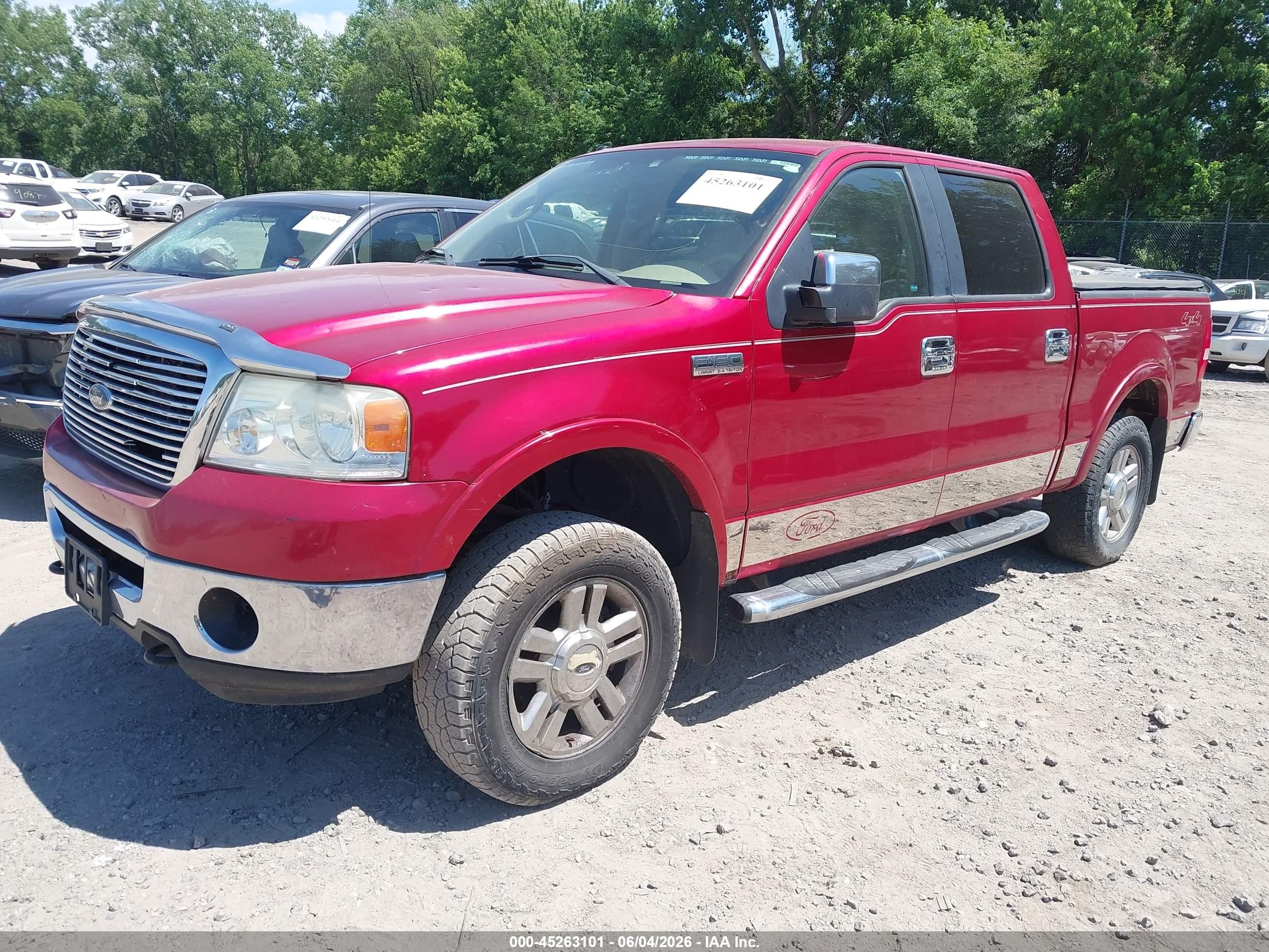 2008 Ford F-150 60th Anniversary/fx4/king Ranch/lariat/xlt Burgundy vin: 1FTPW14V38FA29669
