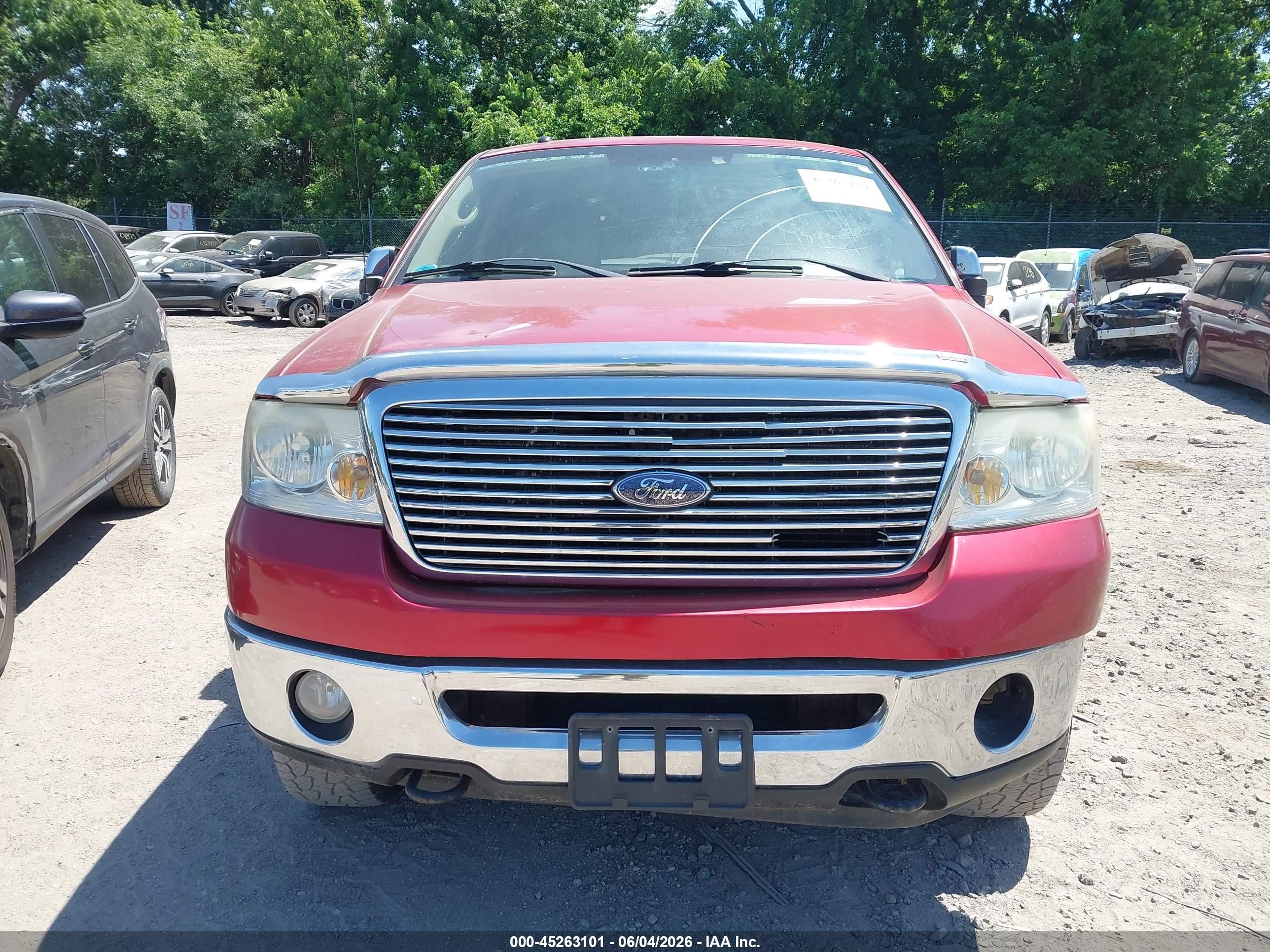 2008 Ford F-150 60th Anniversary/fx4/king Ranch/lariat/xlt Burgundy vin: 1FTPW14V38FA29669