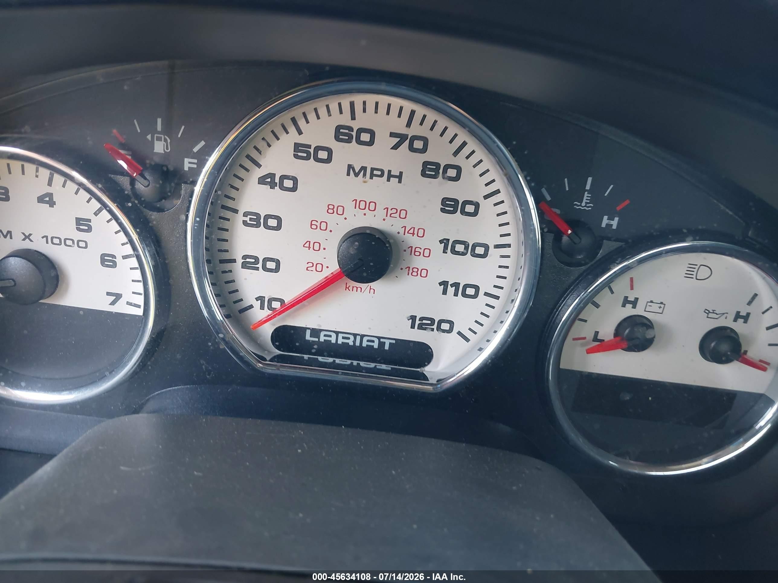 2008 Ford F-150 Lariat White vin: 1FTPW14V38FA50070